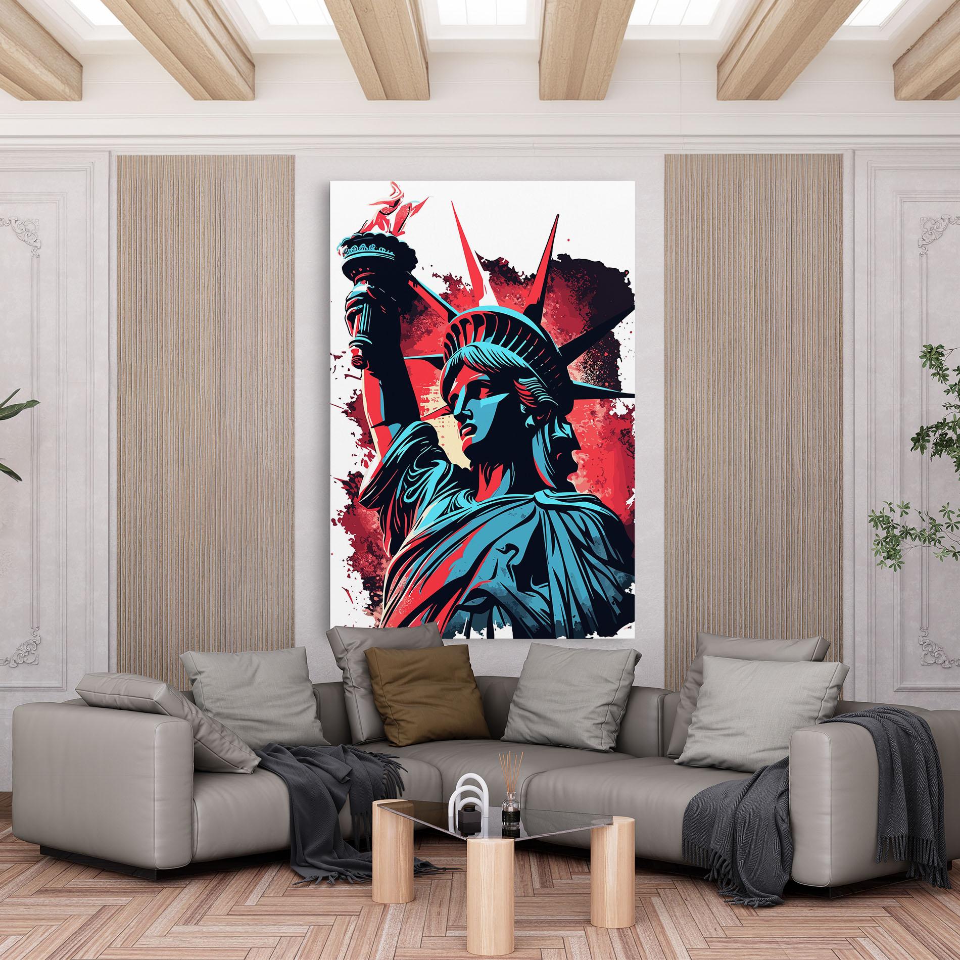 Vászonkép Liberty Statue Art mockup 6