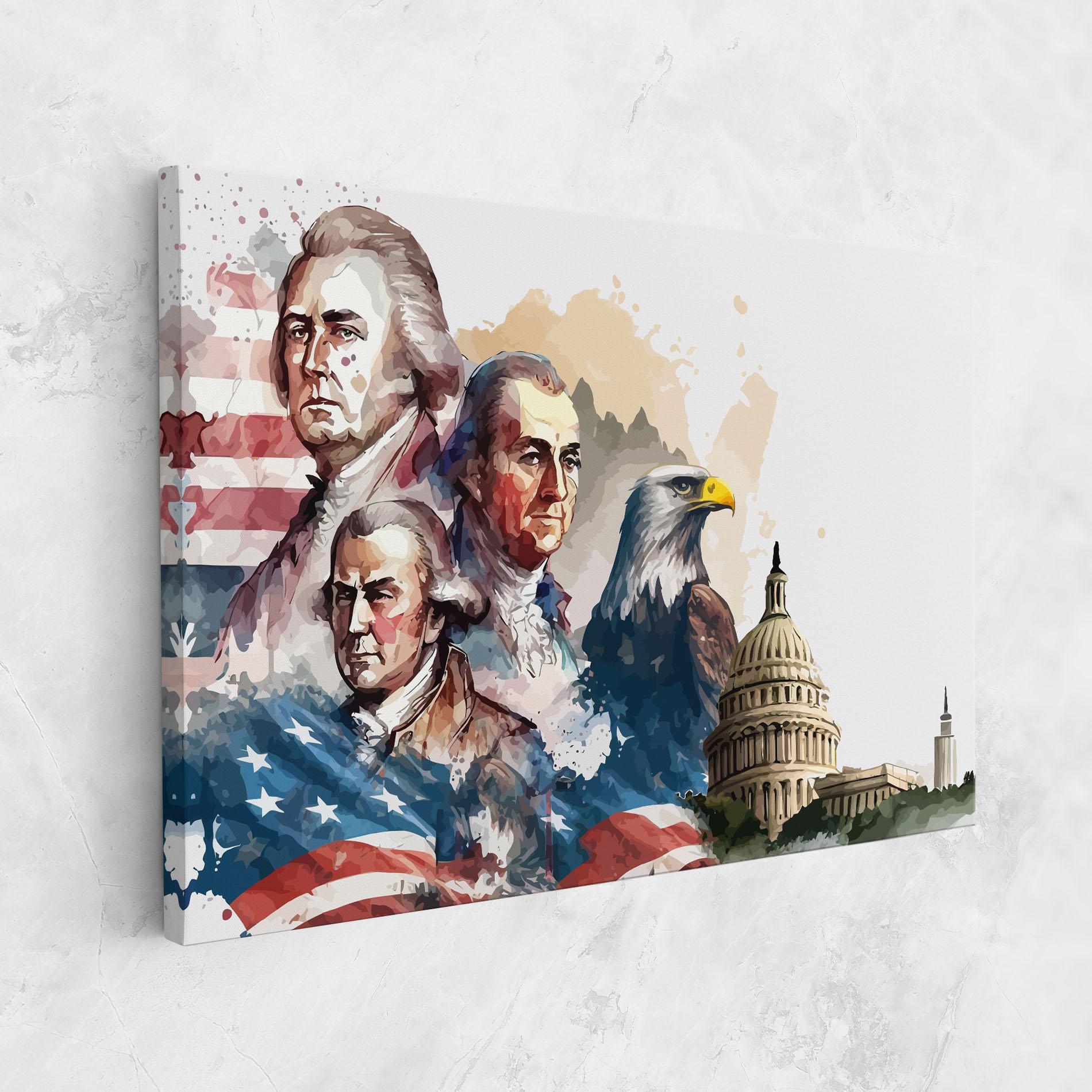 Vászonkép American Flag Art mockup 1