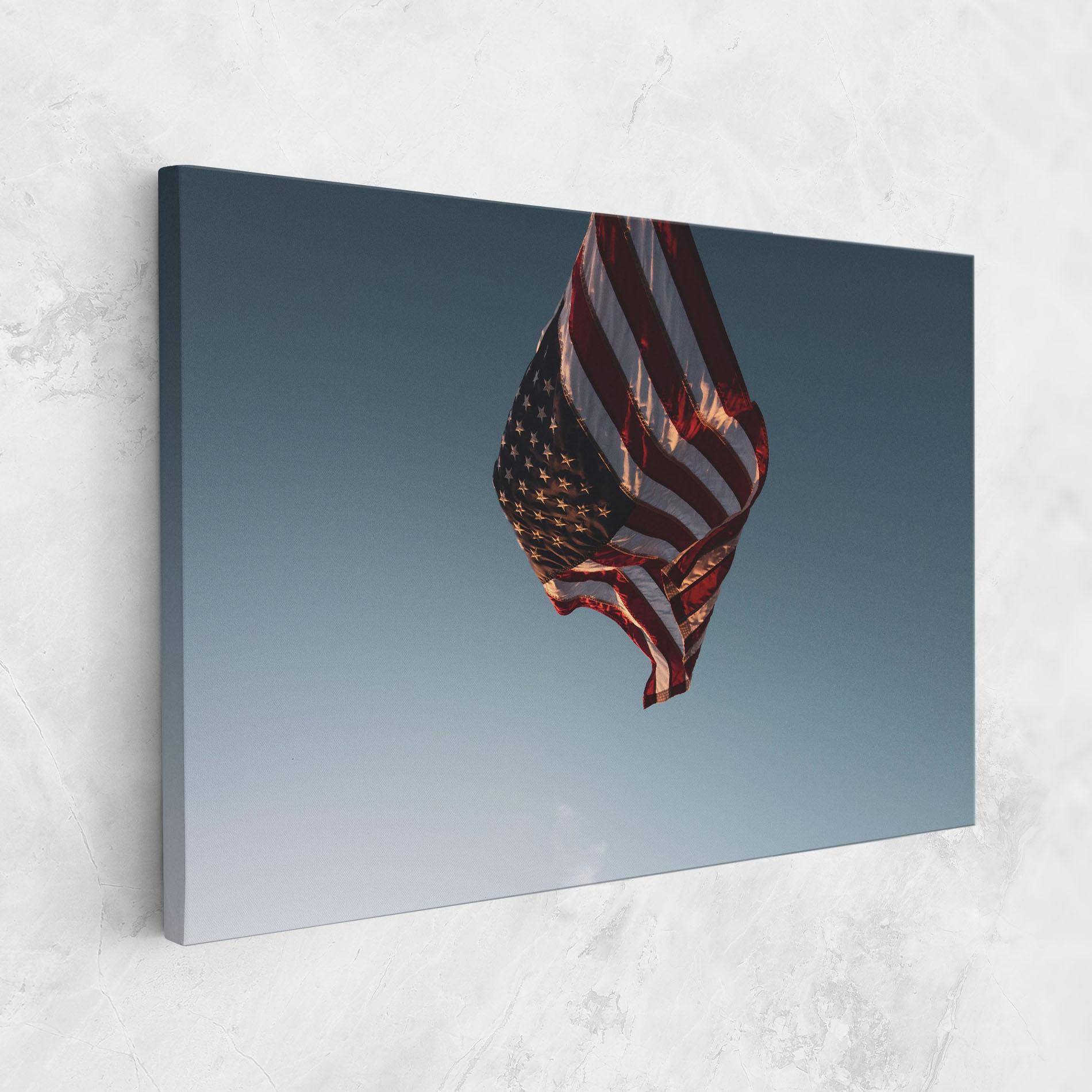 Vászonkép Usa Flag mockup 1