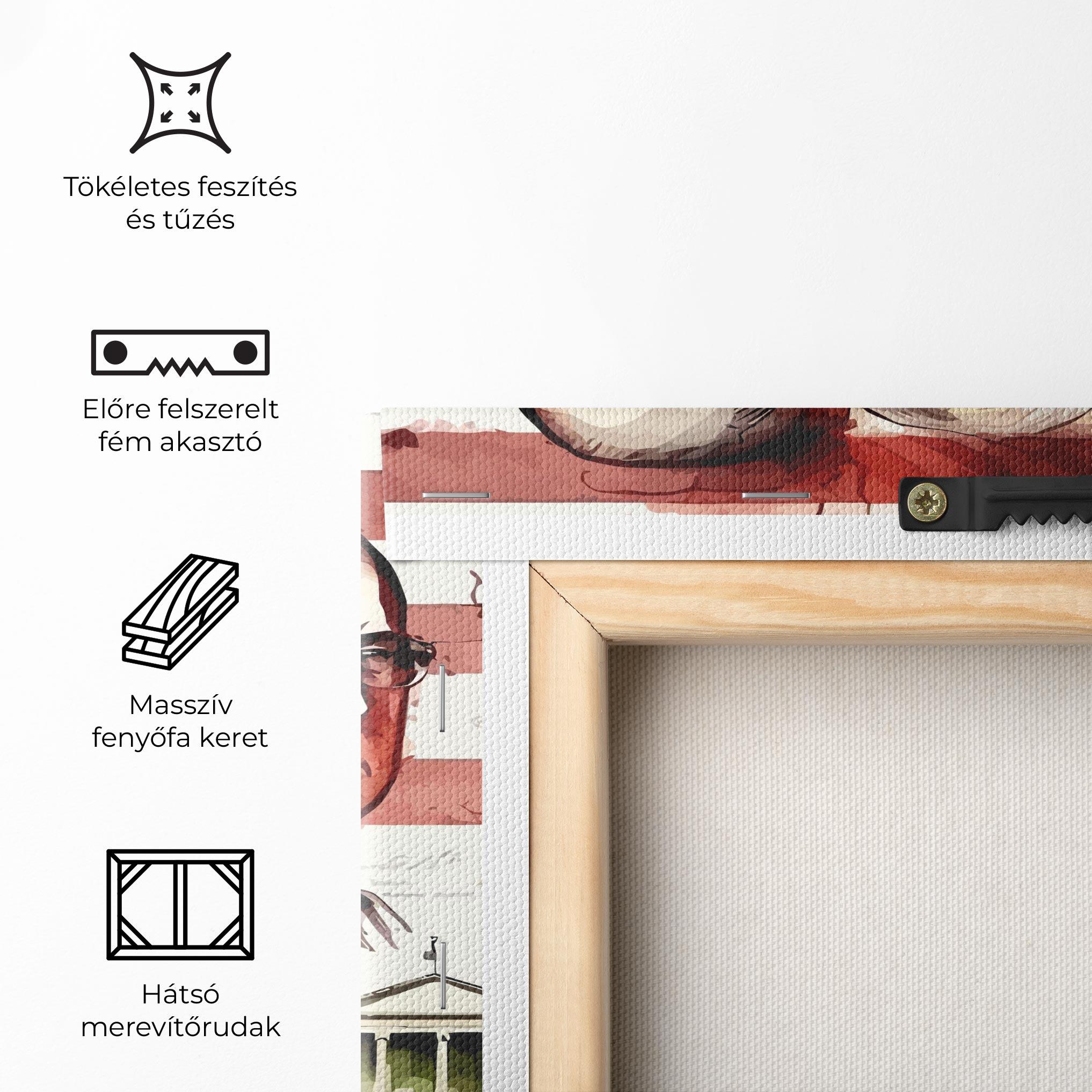 Vászonkép American Art Flag mockup 5