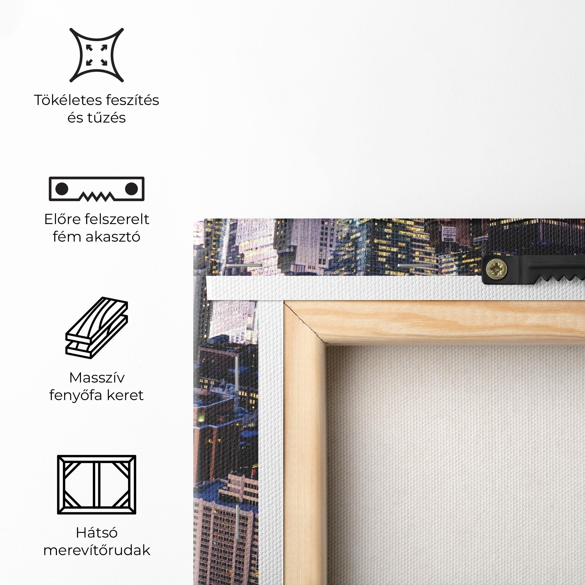 Vászonkép Blue Gold Skylines mockup 5