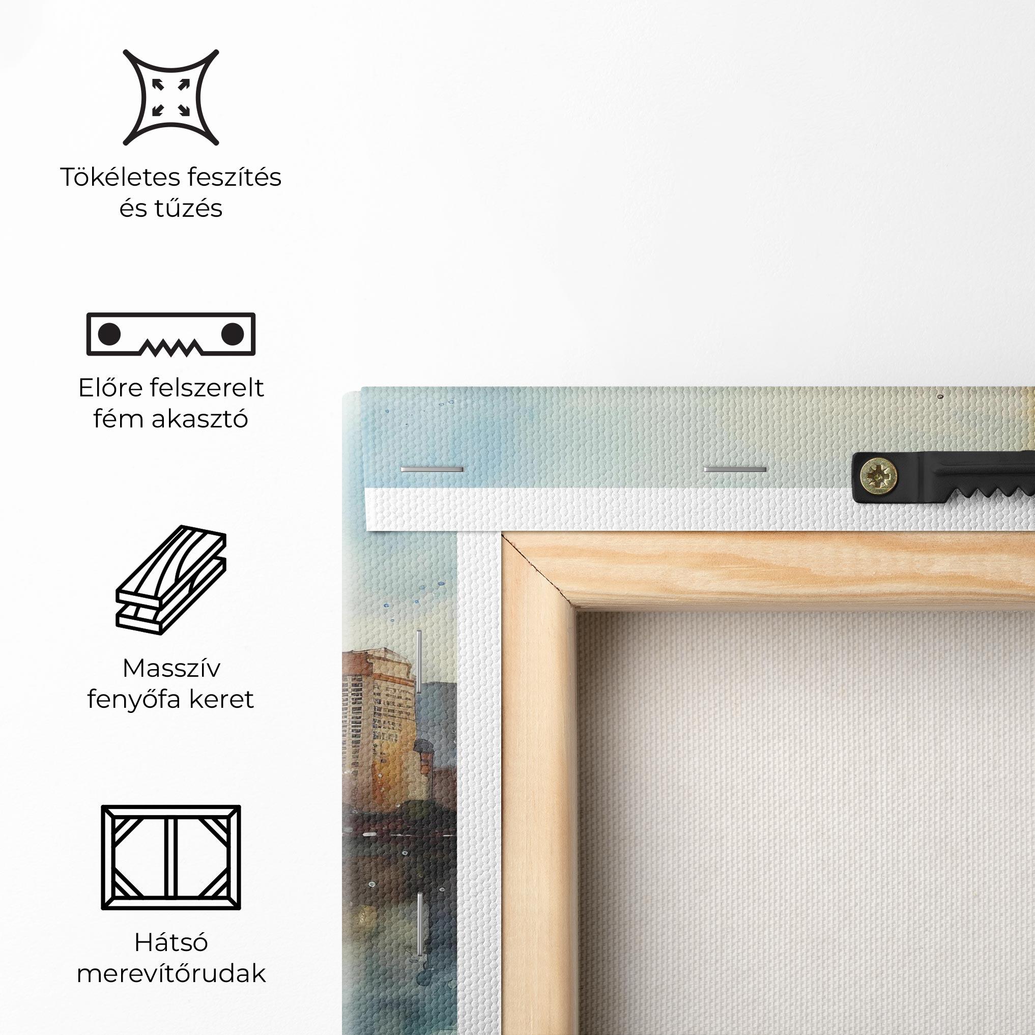 Vászonkép Watercolor City Skyline mockup 5