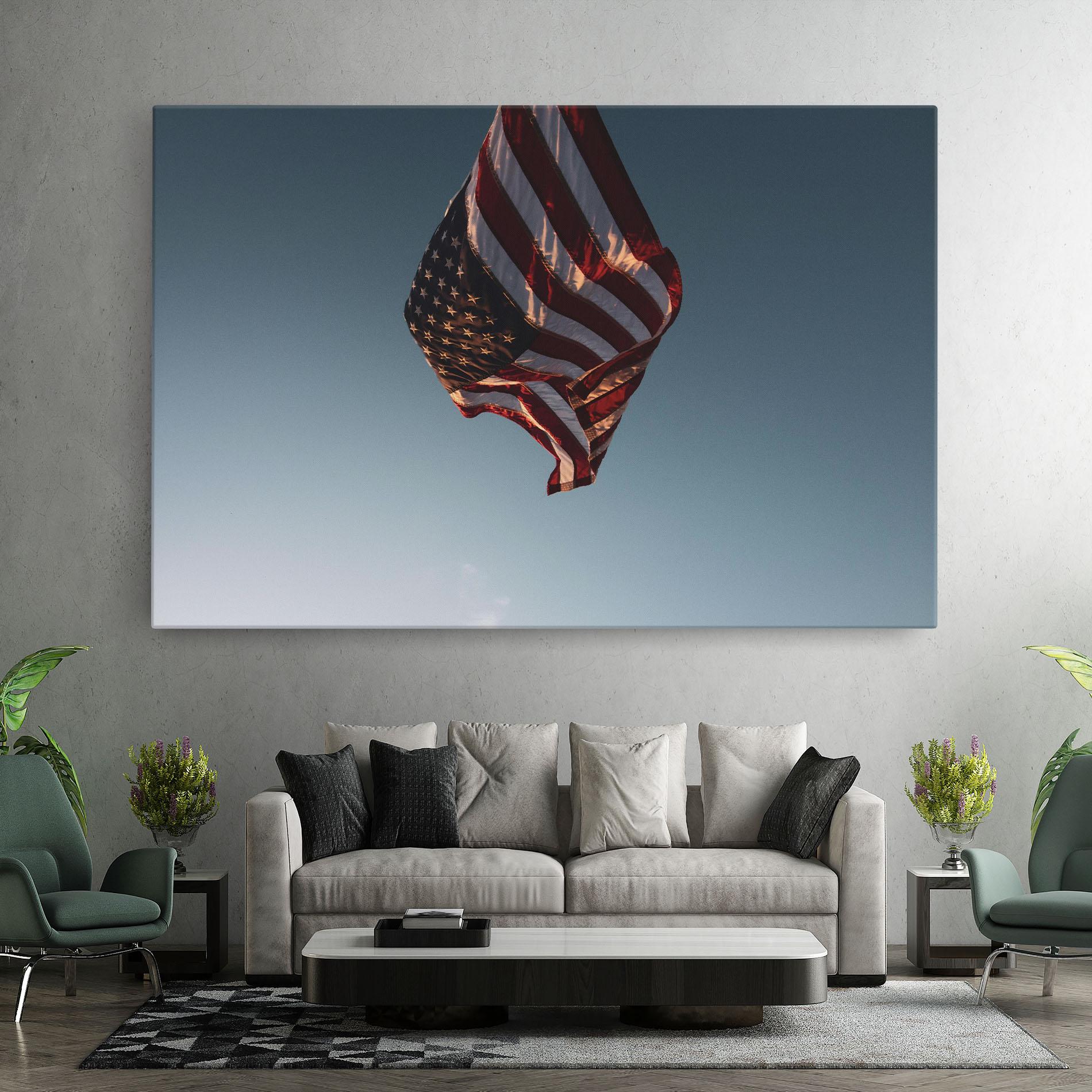 Vászonkép Usa Flag mockup 7