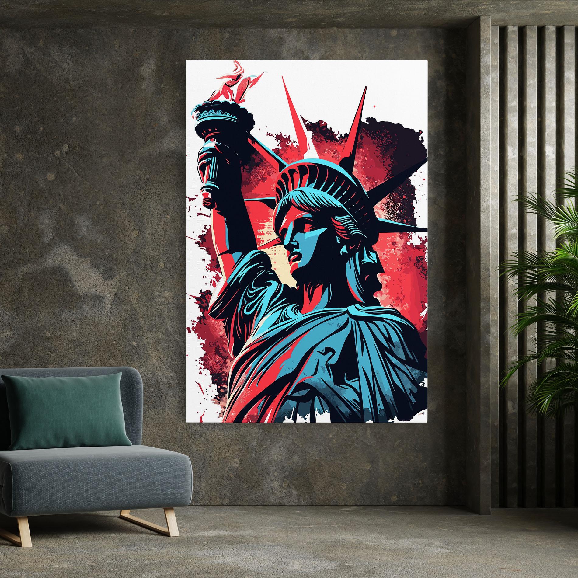 Vászonkép Liberty Statue Art mockup 7