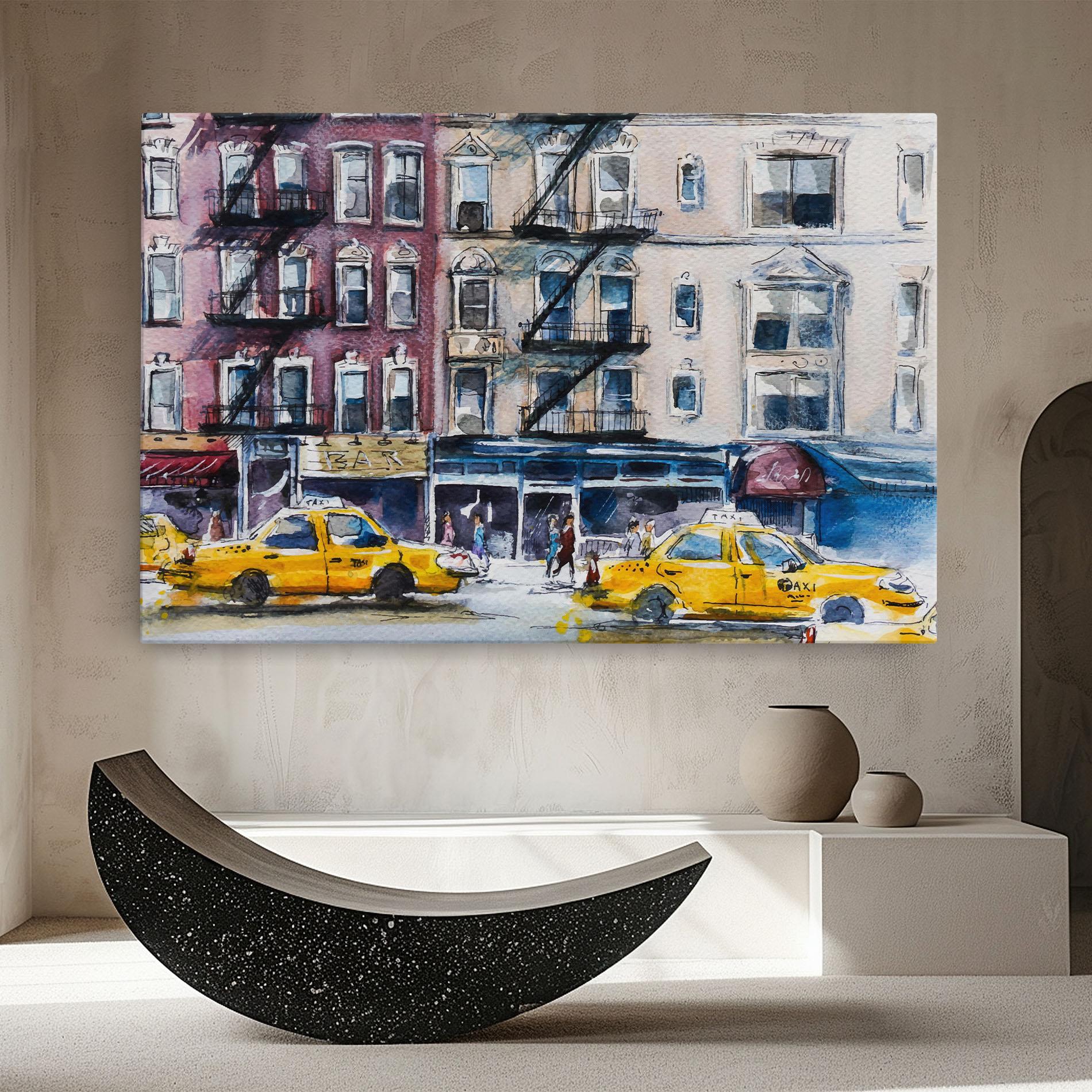 Vászonkép Newyork Taxi mockup 8