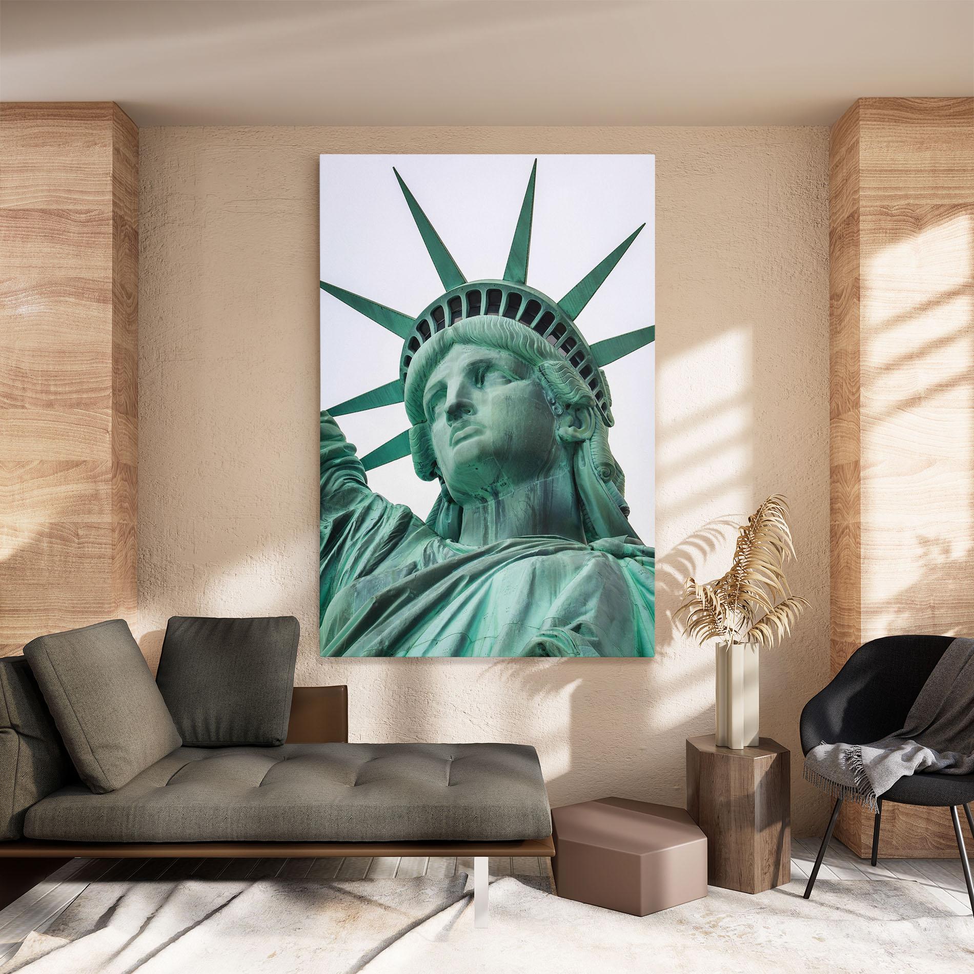 Vászonkép Statue Of Liberty Head mockup 8