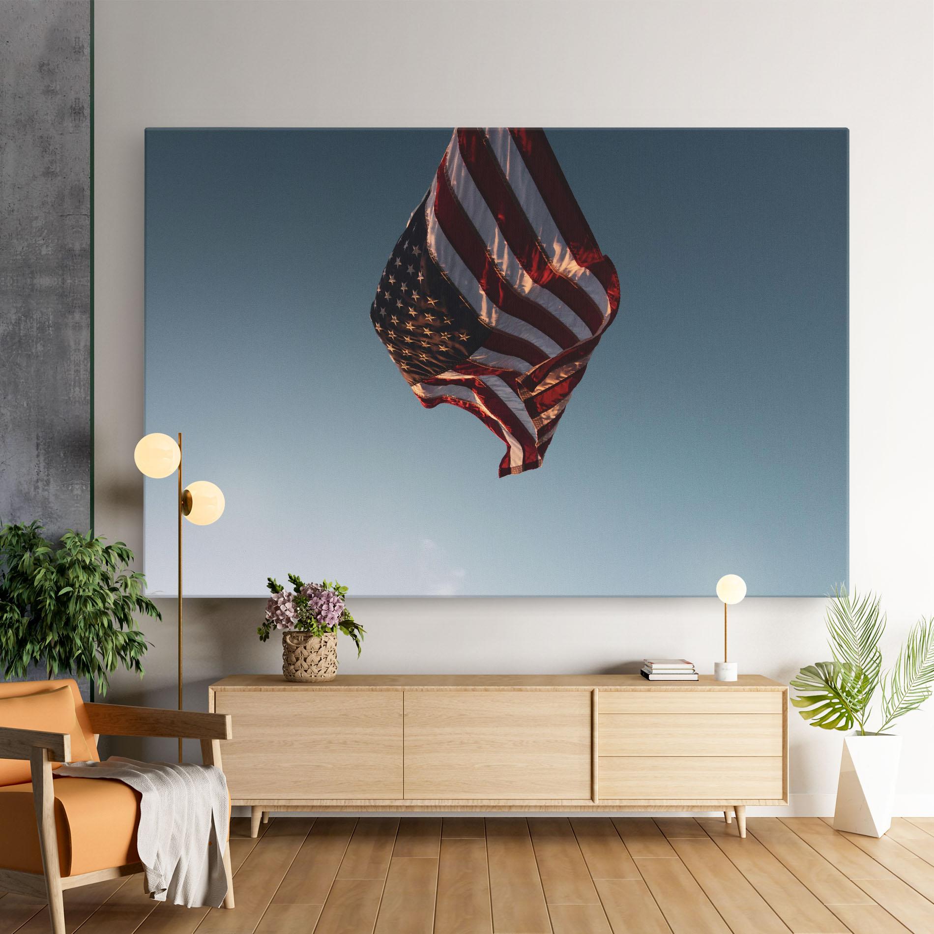 Vászonkép Usa Flag mockup 9
