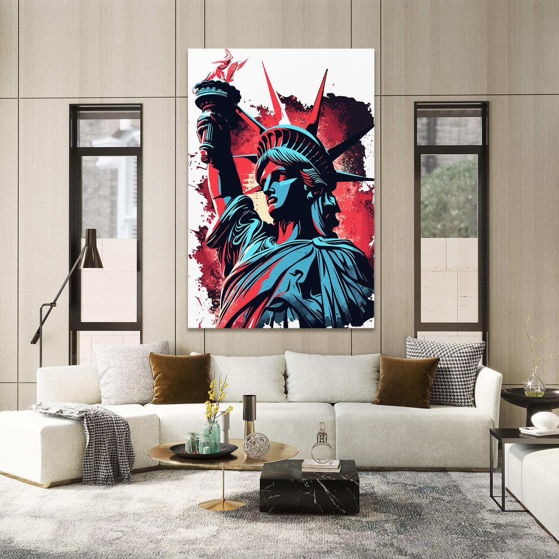 Vászonkép Liberty Statue Art mockup 2