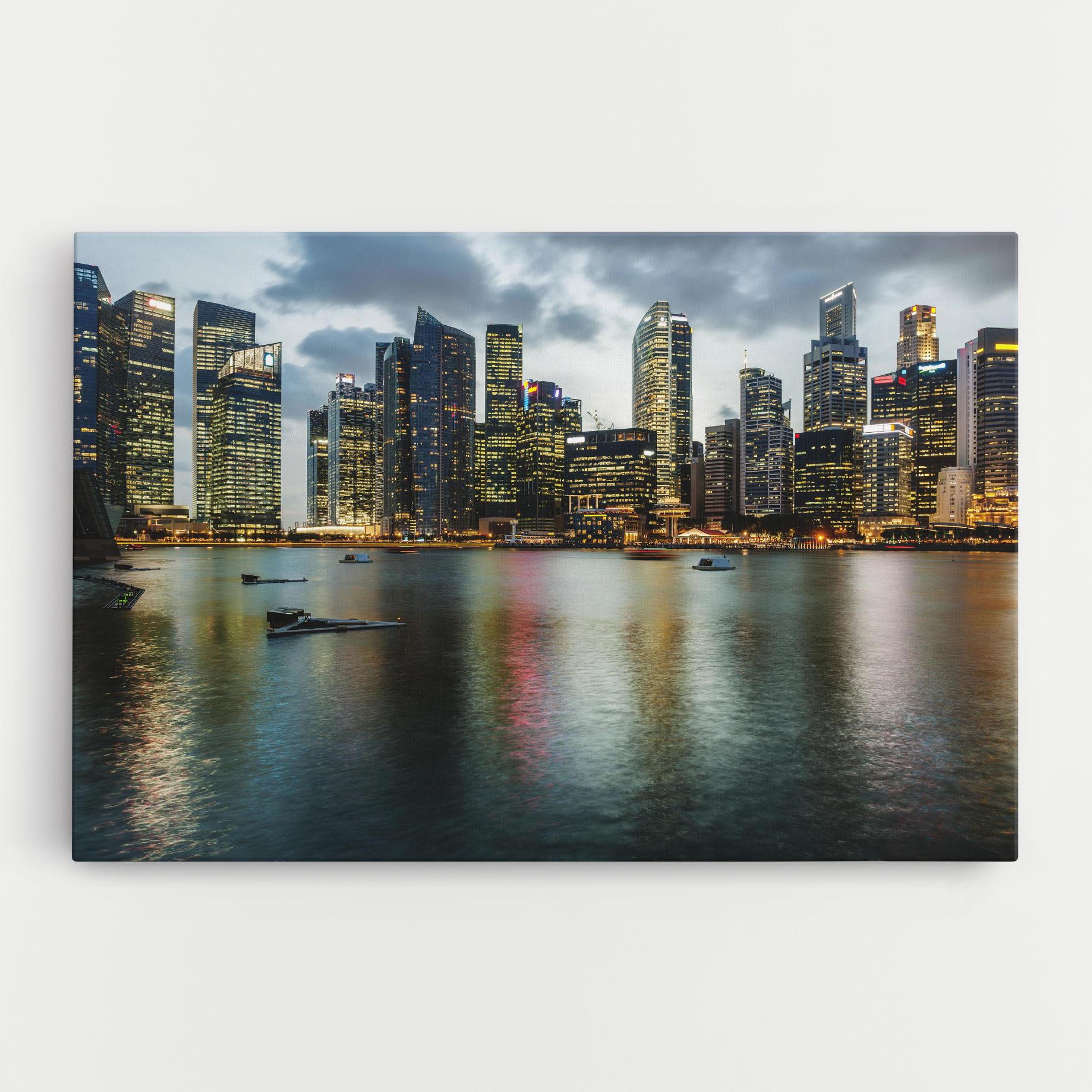 Vászonkép Singapore Skyline mockup 0