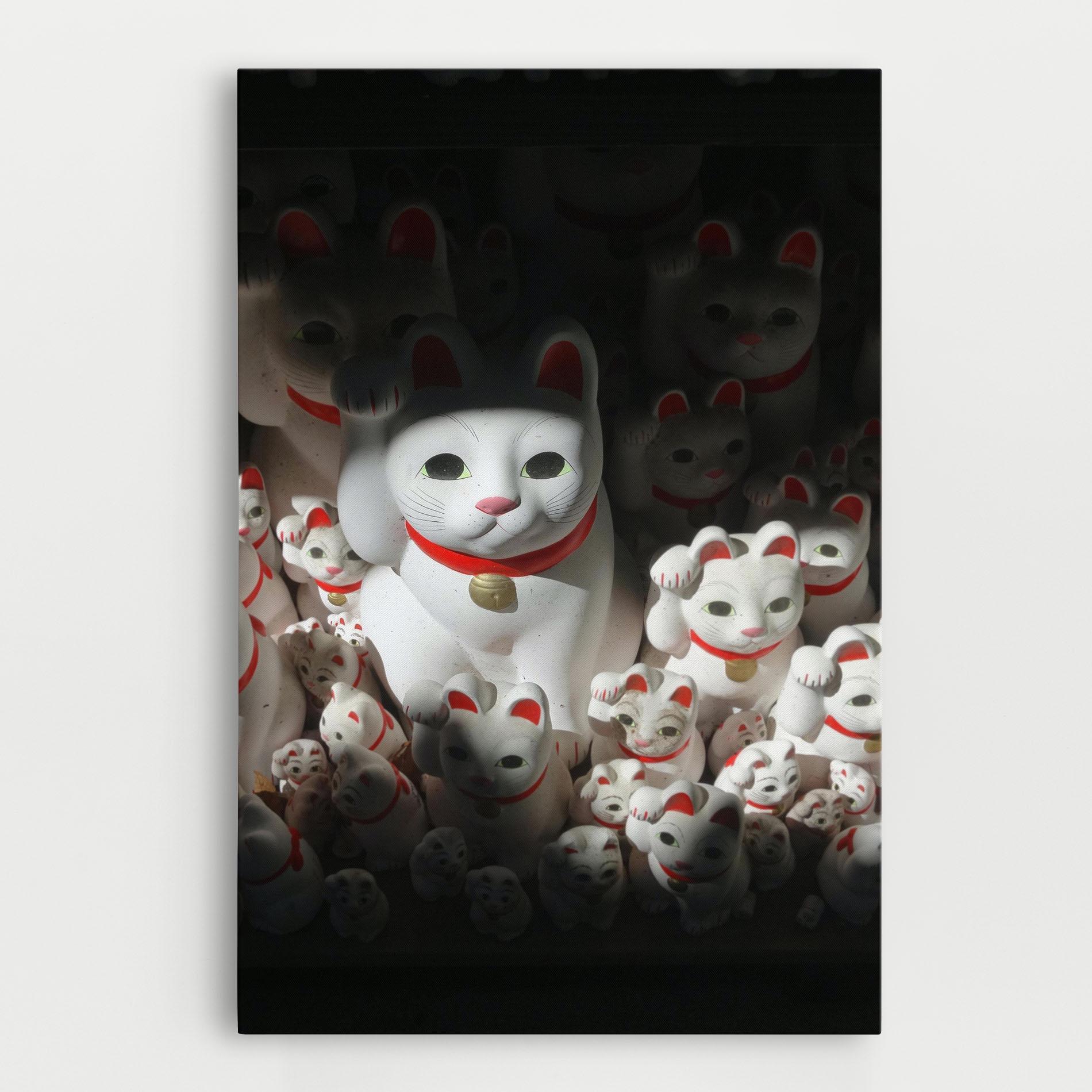 Vászonkép White Lucky Cats mockup 0