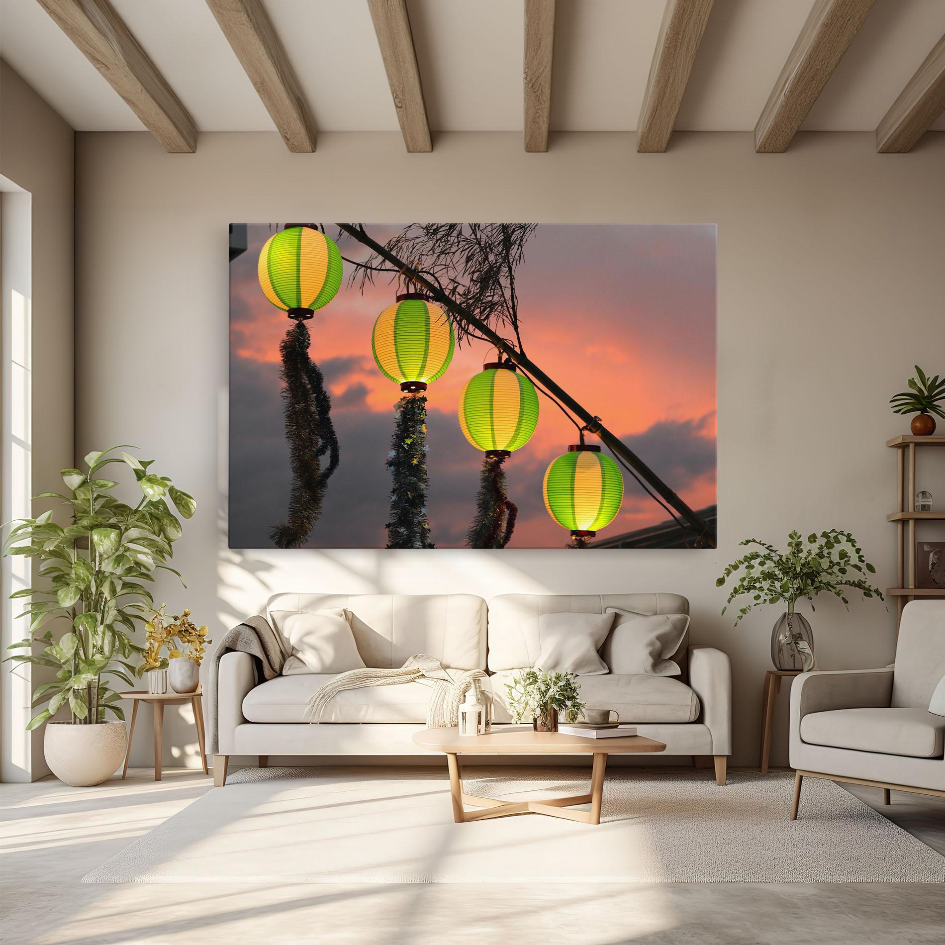 Vászonkép Green Lights mockup 6