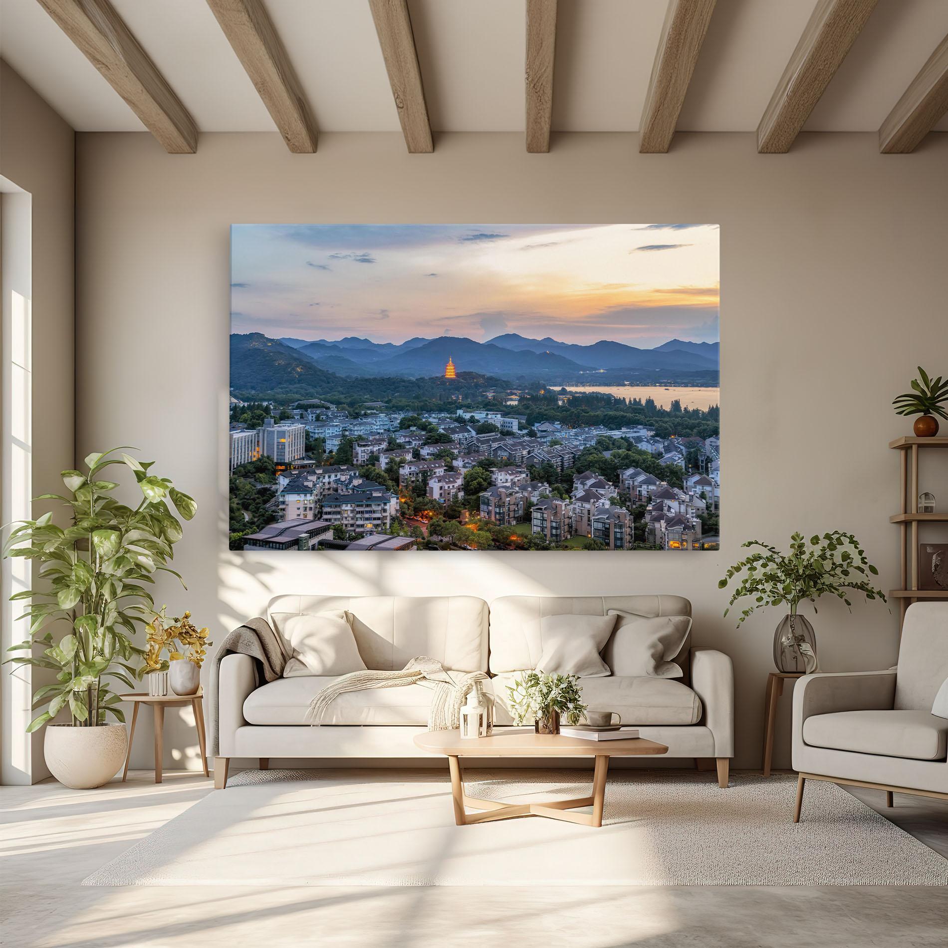 Vászonkép Hangzhou China mockup 6
