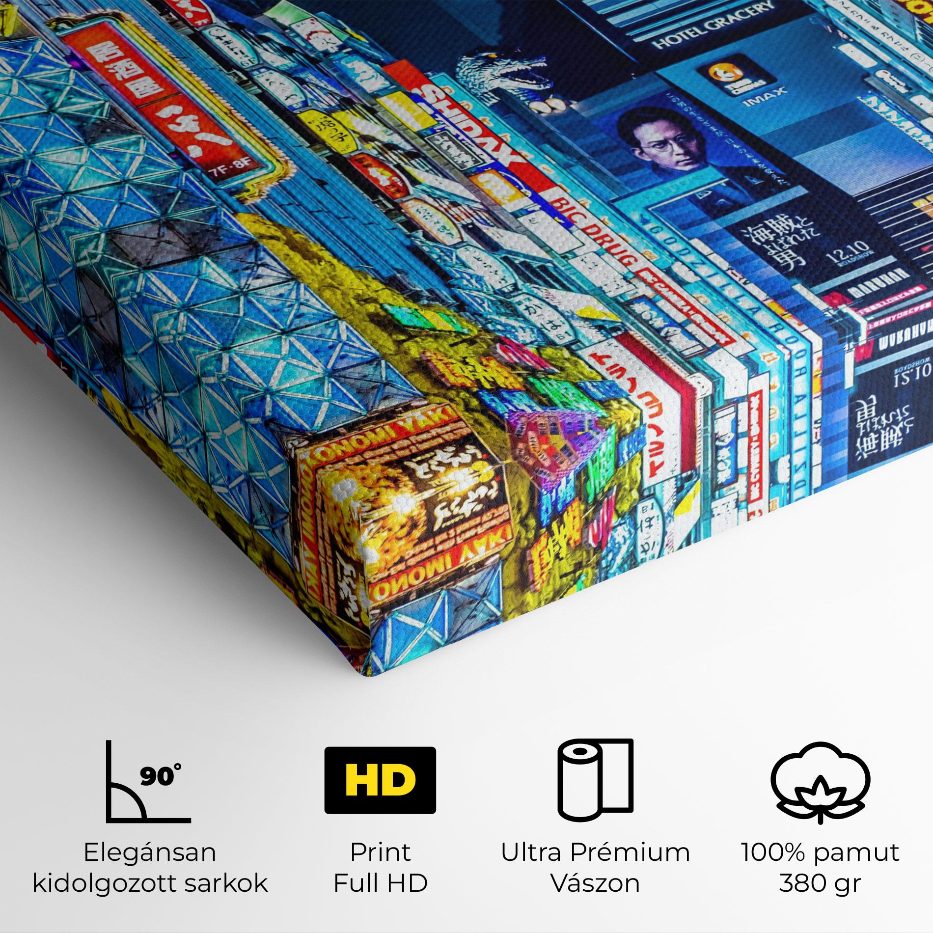 Vászonkép Colorful City Lights mockup 4