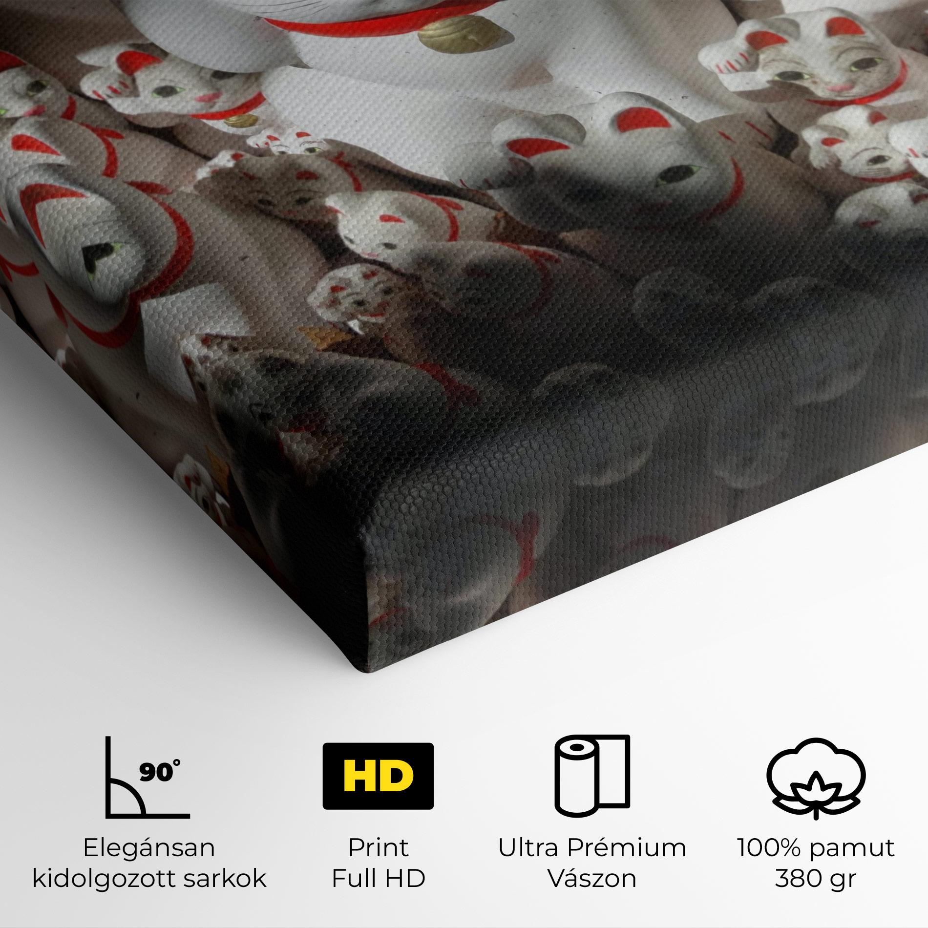 Vászonkép White Lucky Cats mockup 4