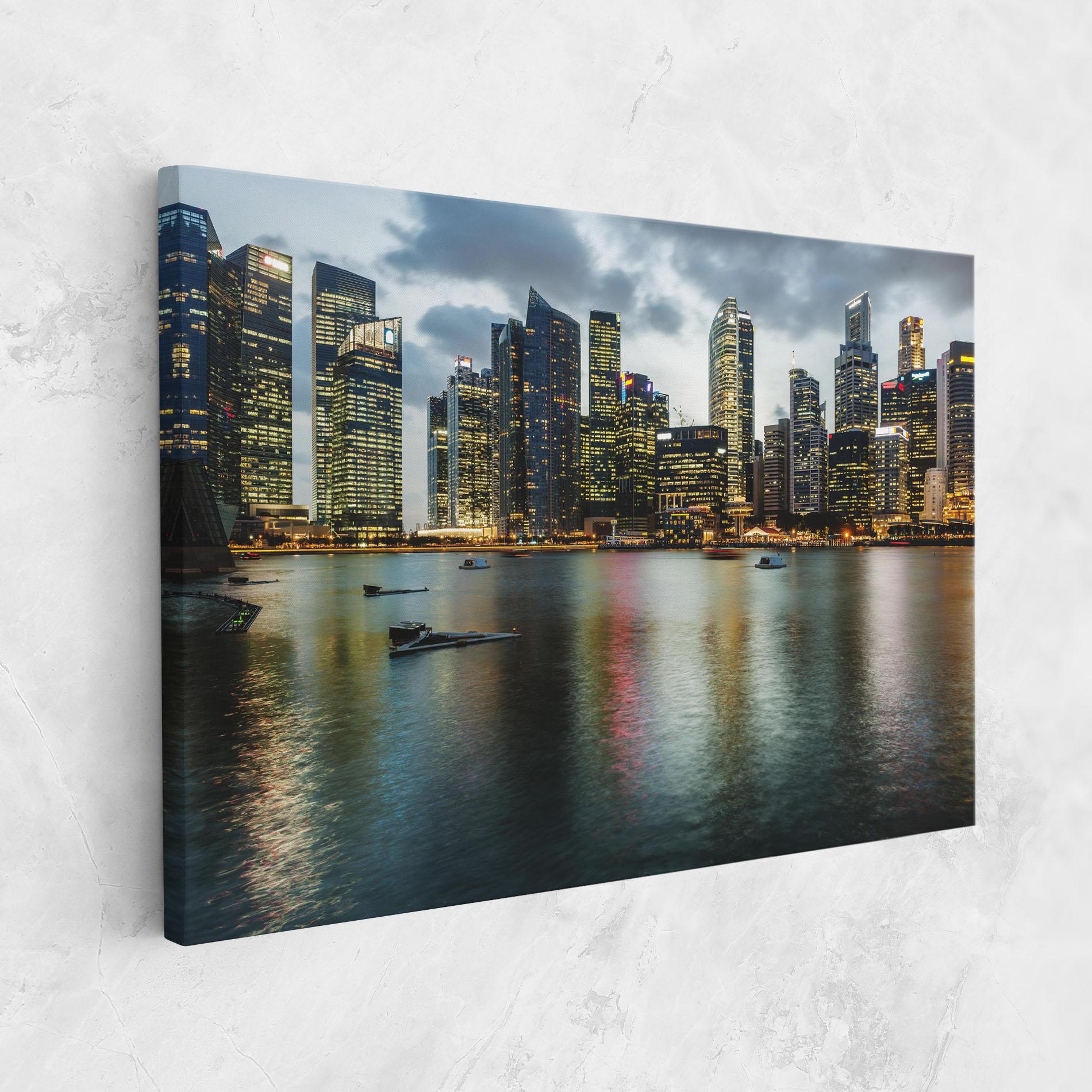 Vászonkép Singapore Skyline mockup 1
