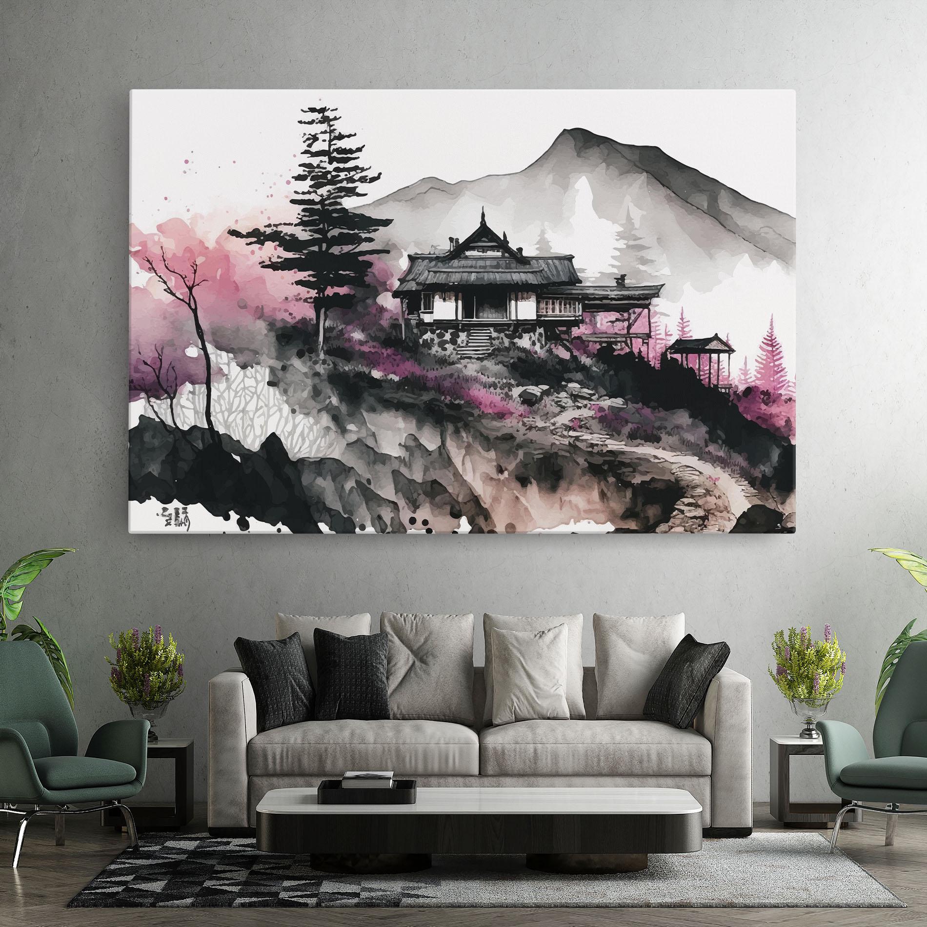 Vászonkép Japanese Temple Art mockup 7