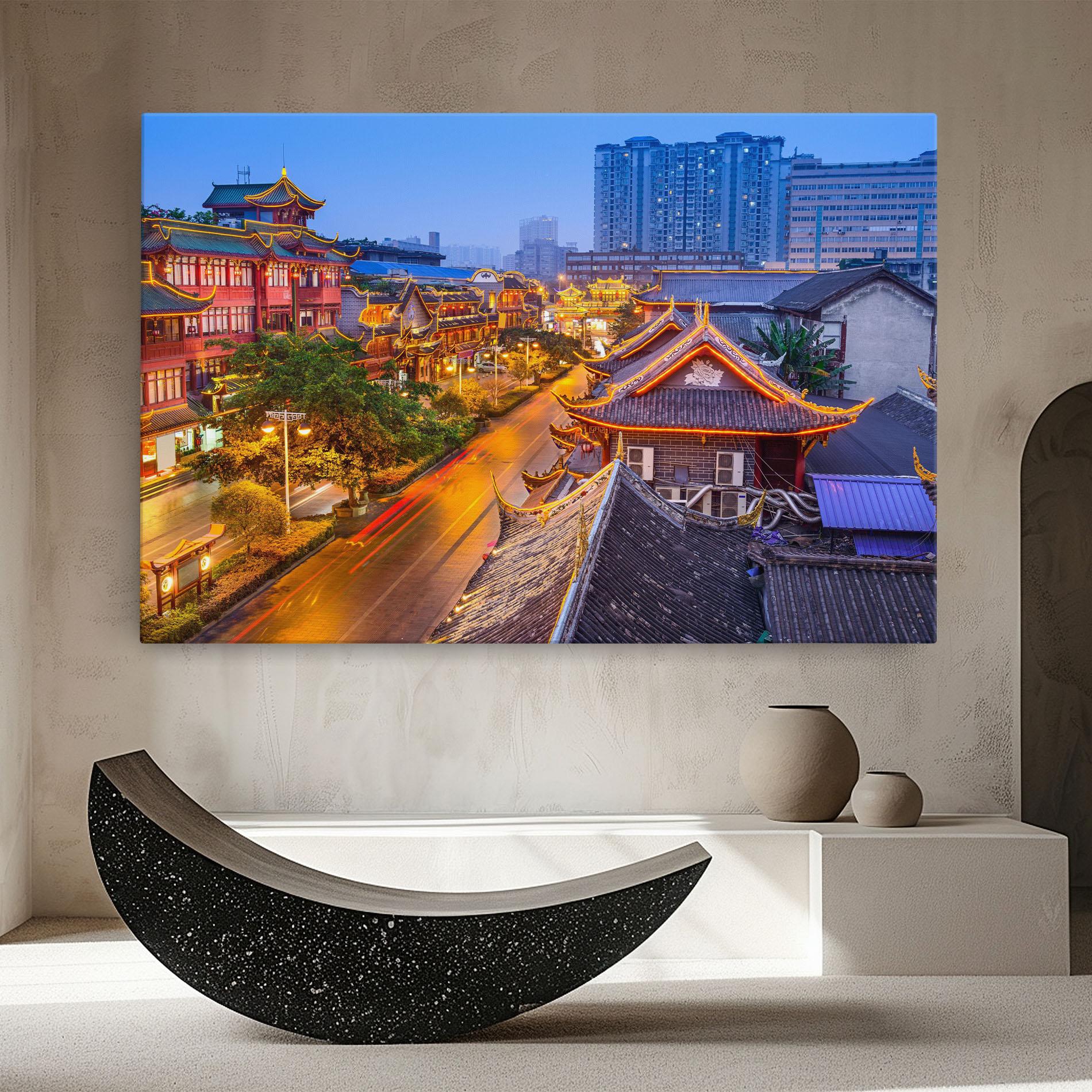 Vászonkép Chengdu China mockup 8