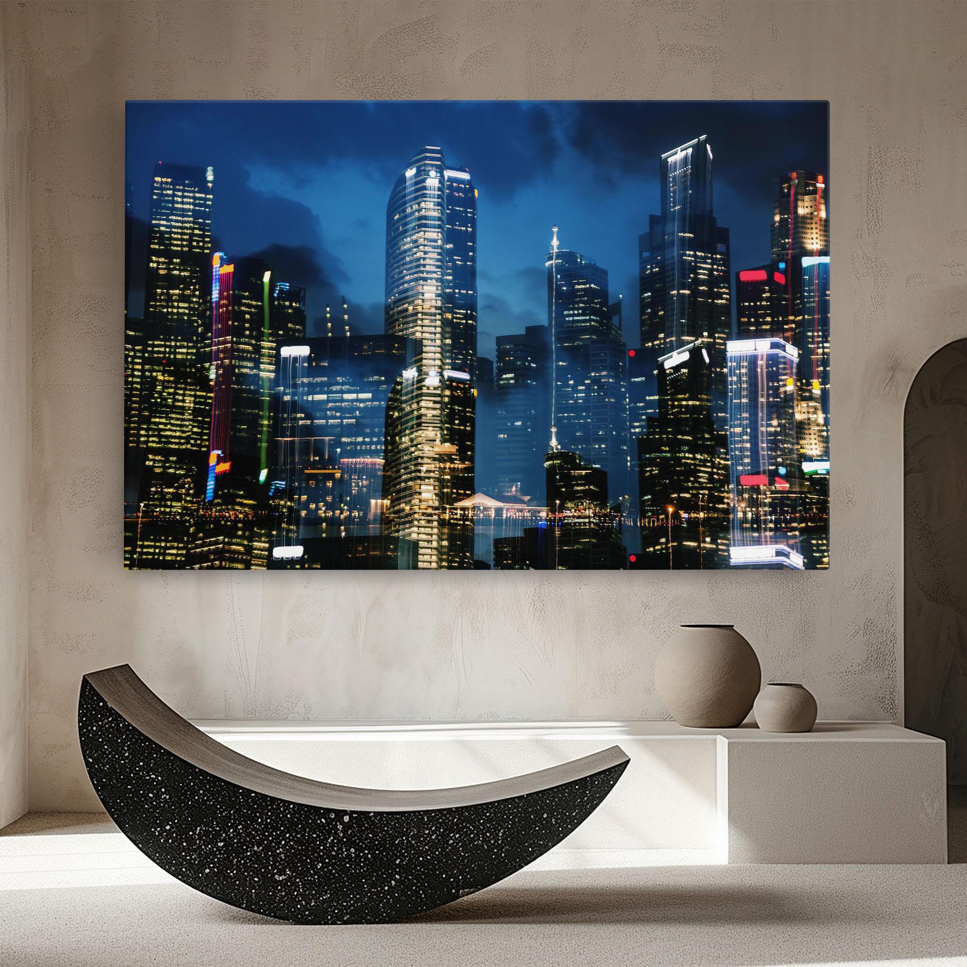 Vászonkép Singapore Night mockup 8