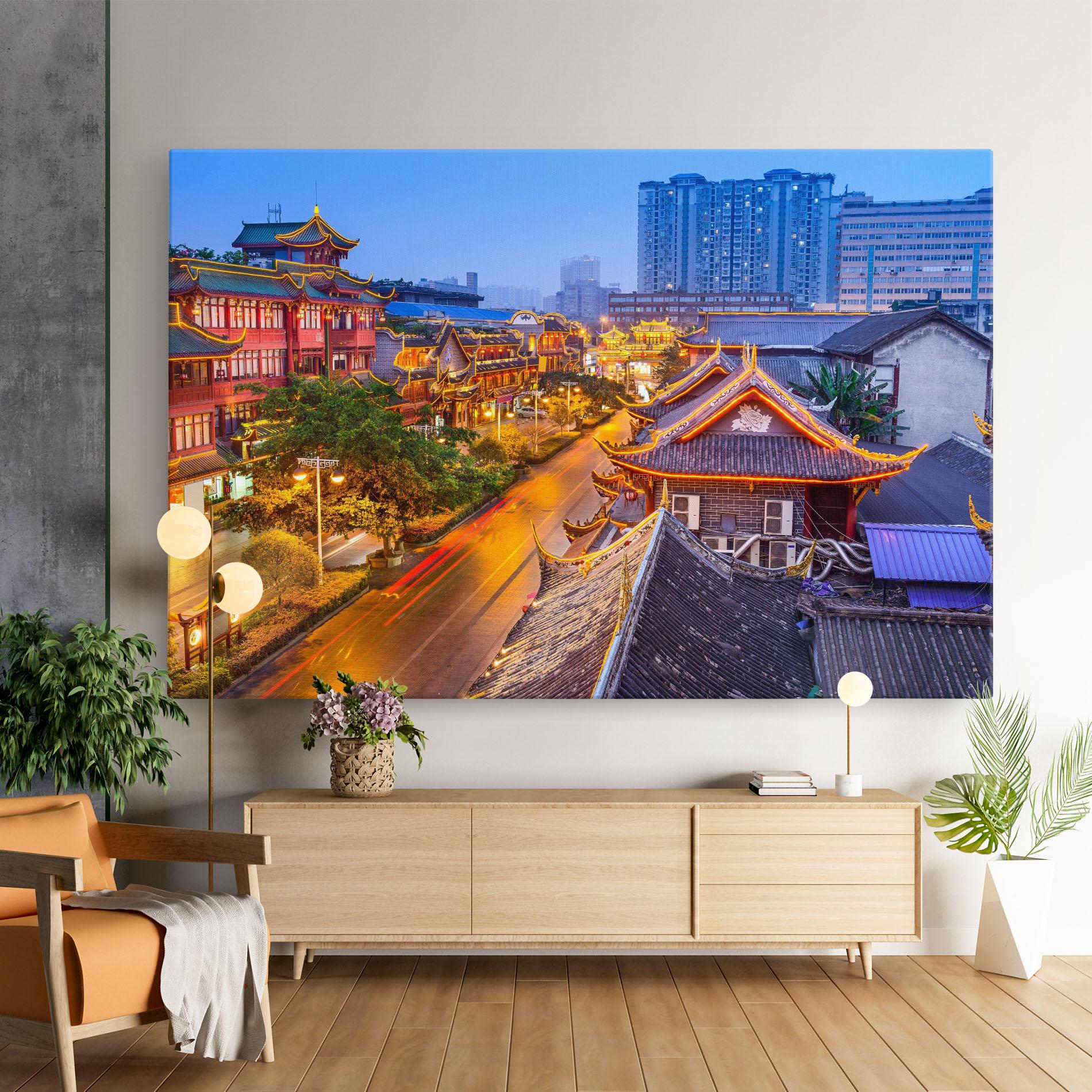 Vászonkép Chengdu China mockup 9