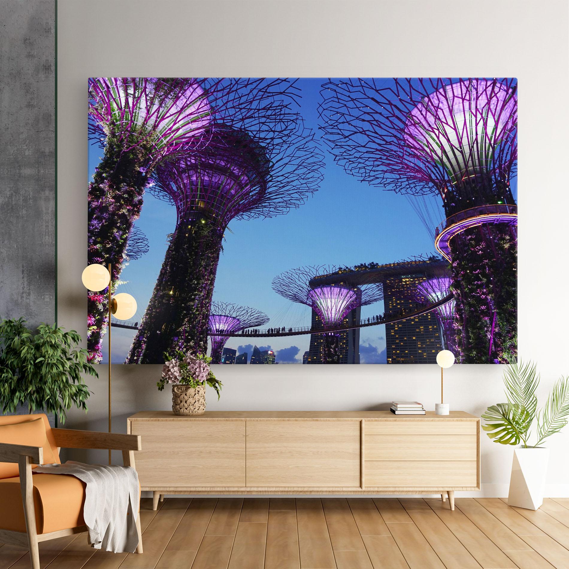 Vászonkép Gardens By The Bay mockup 9