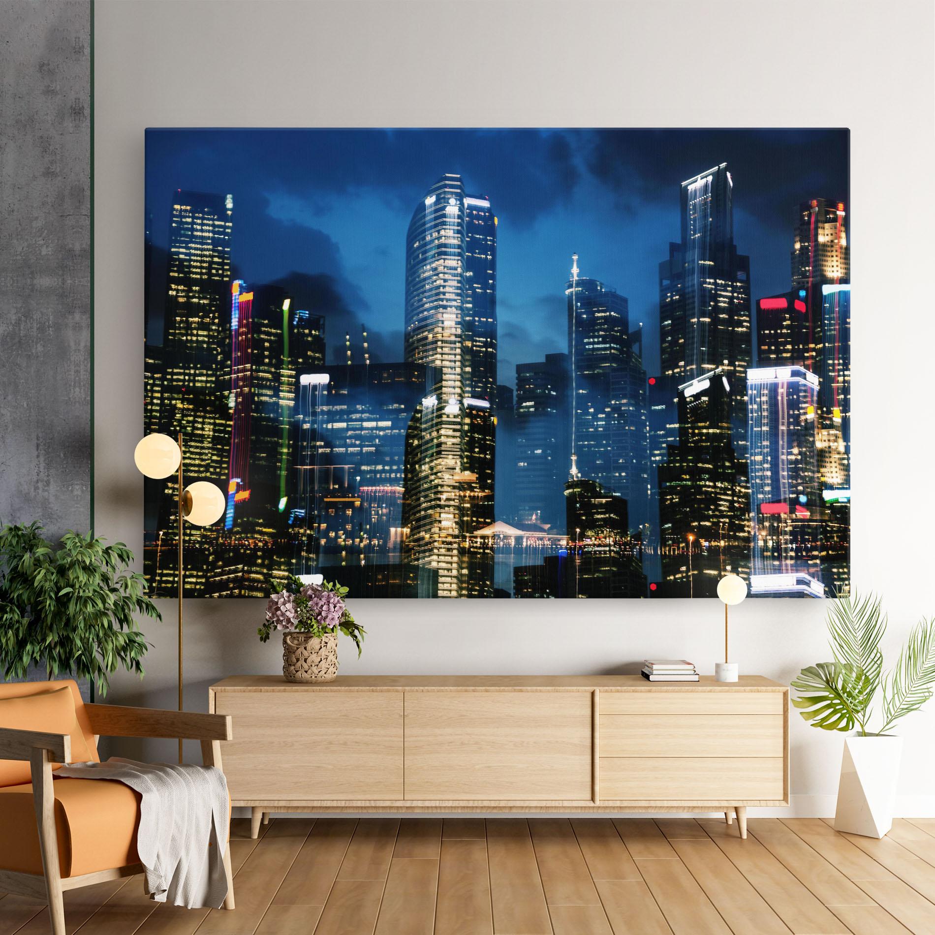 Vászonkép Singapore Night mockup 9