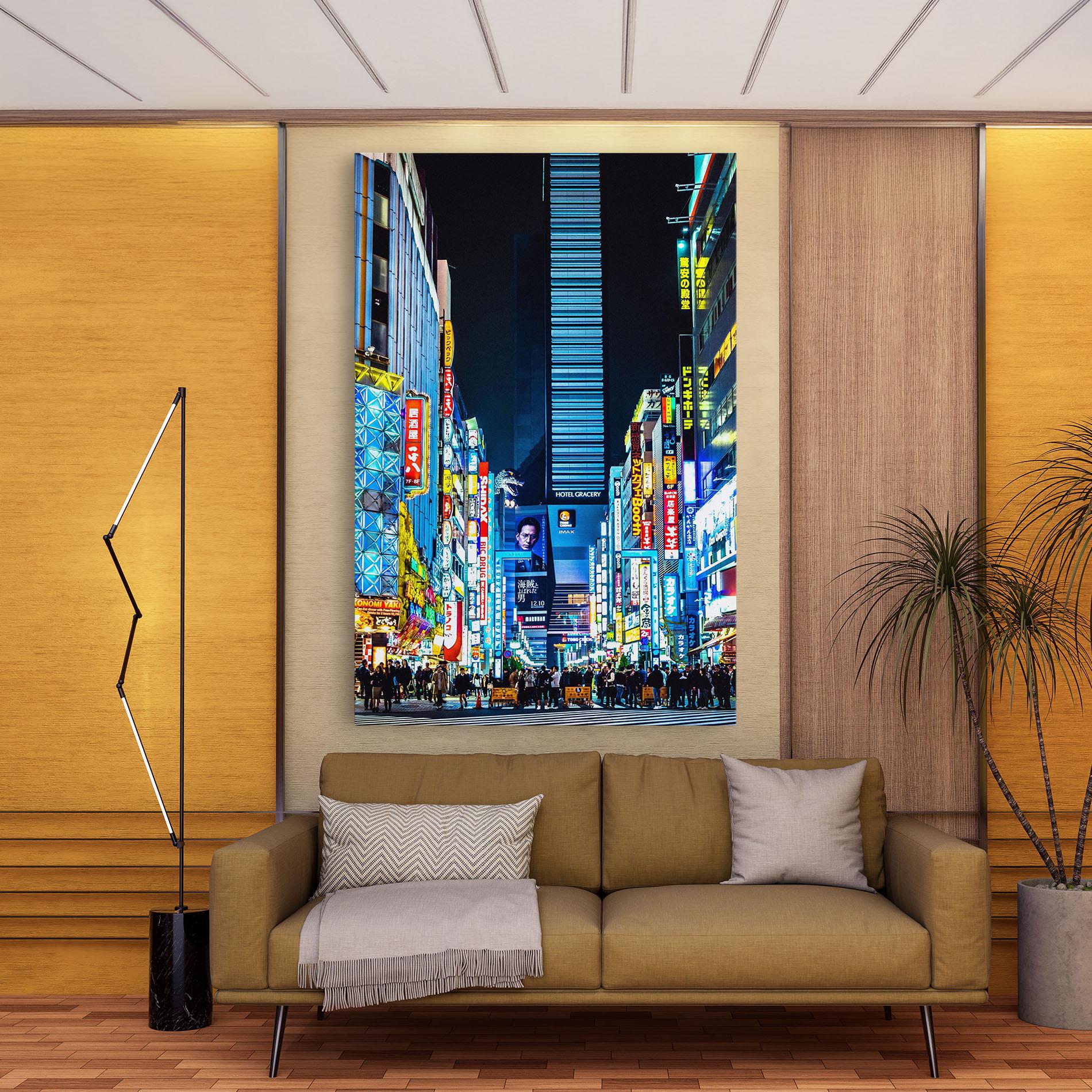 Vászonkép Colorful City Lights mockup 9