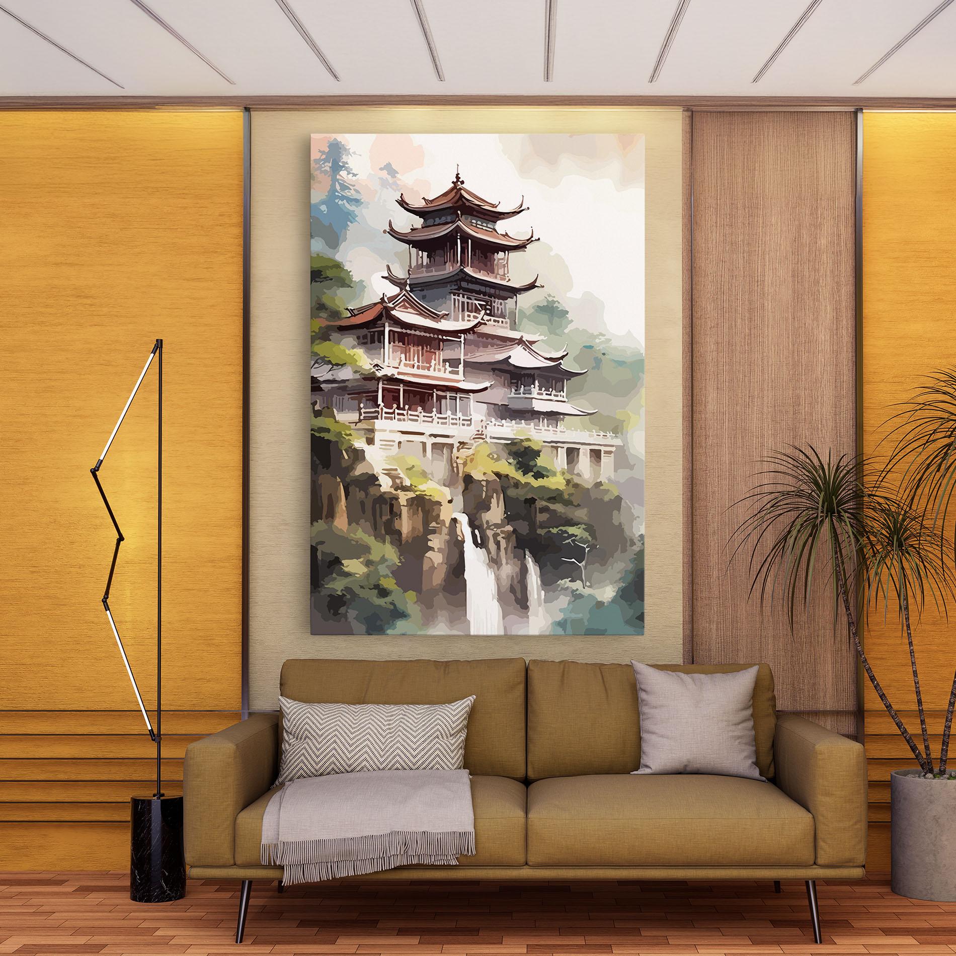 Vászonkép Temple Painting mockup 9