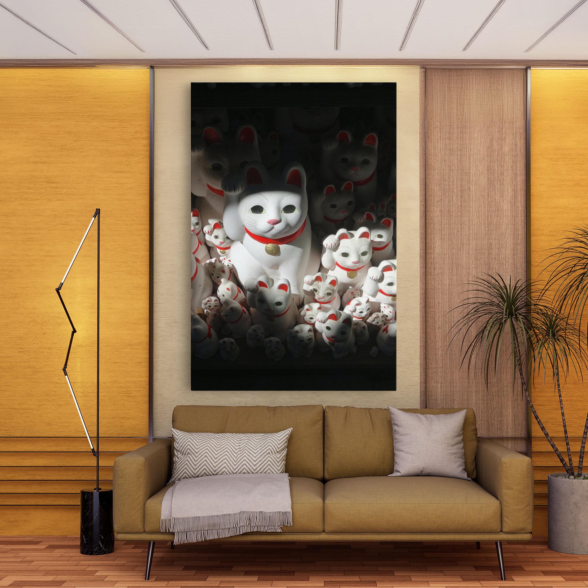 Vászonkép White Lucky Cats mockup 9