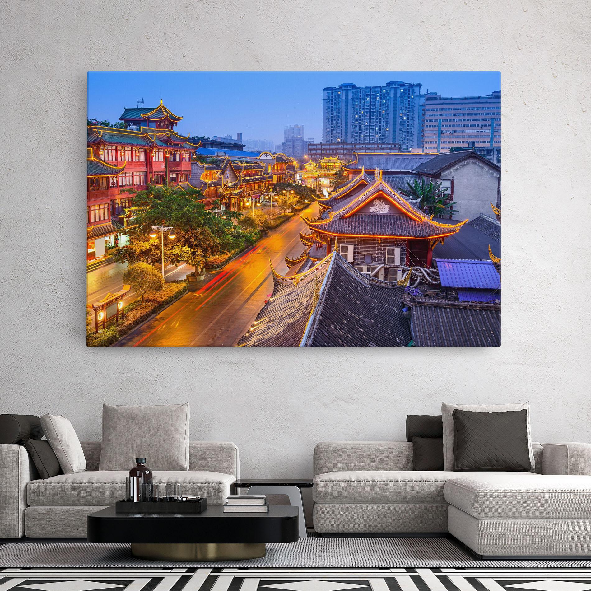Vászonkép Chengdu China mockup 2