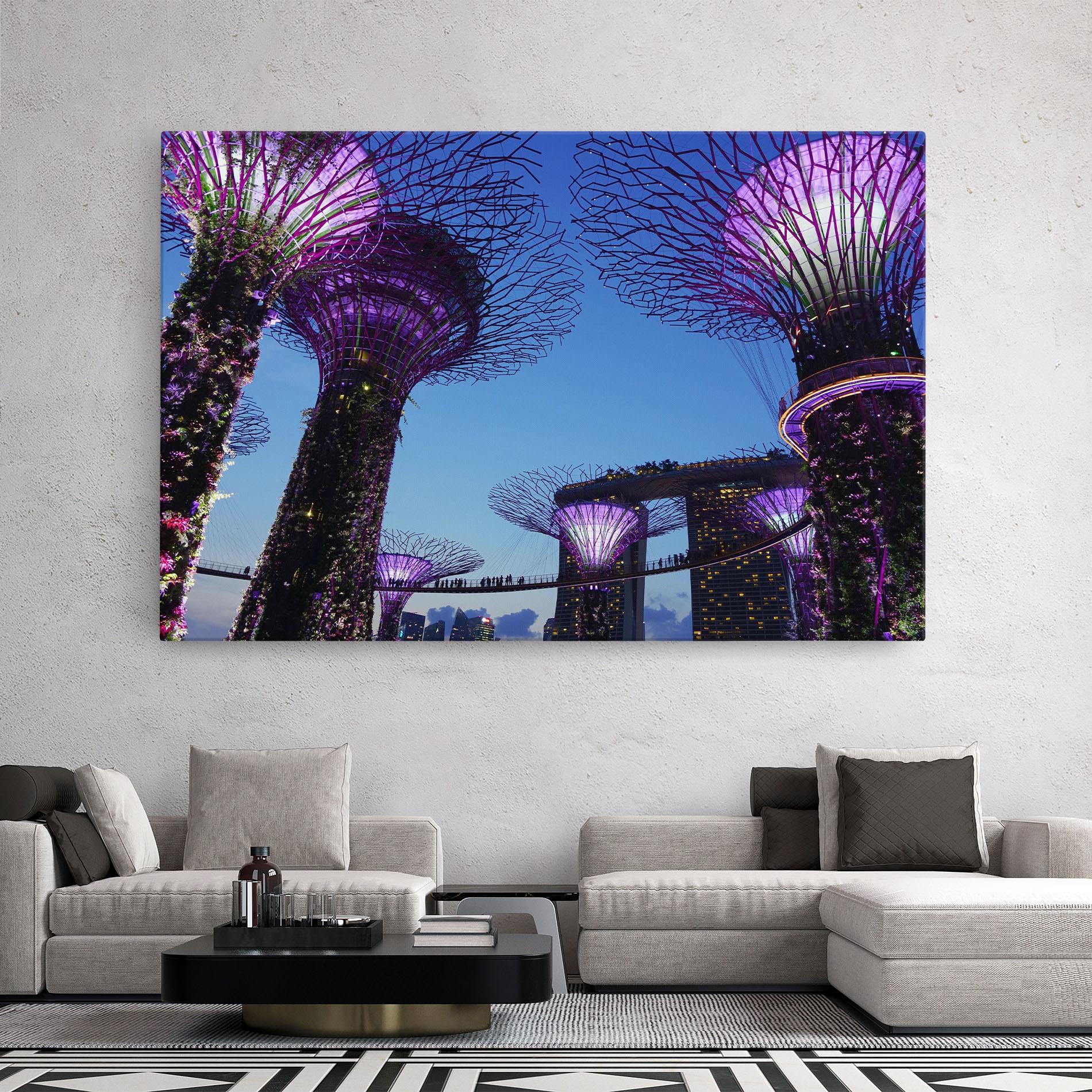 Vászonkép Gardens By The Bay mockup 2