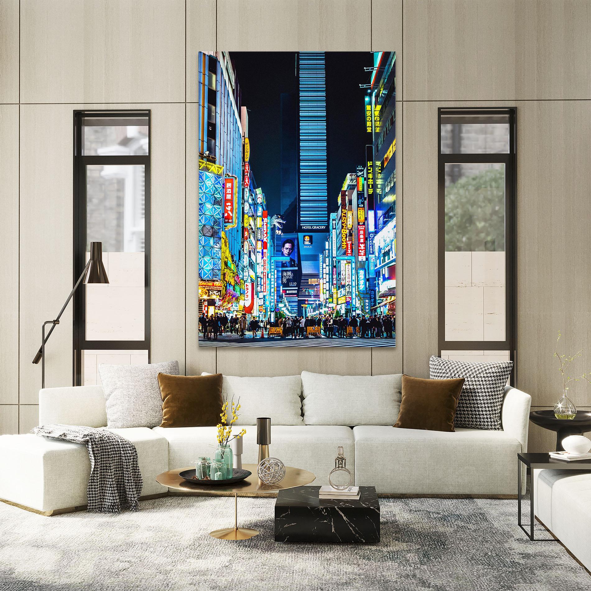 Vászonkép Colorful City Lights mockup 2