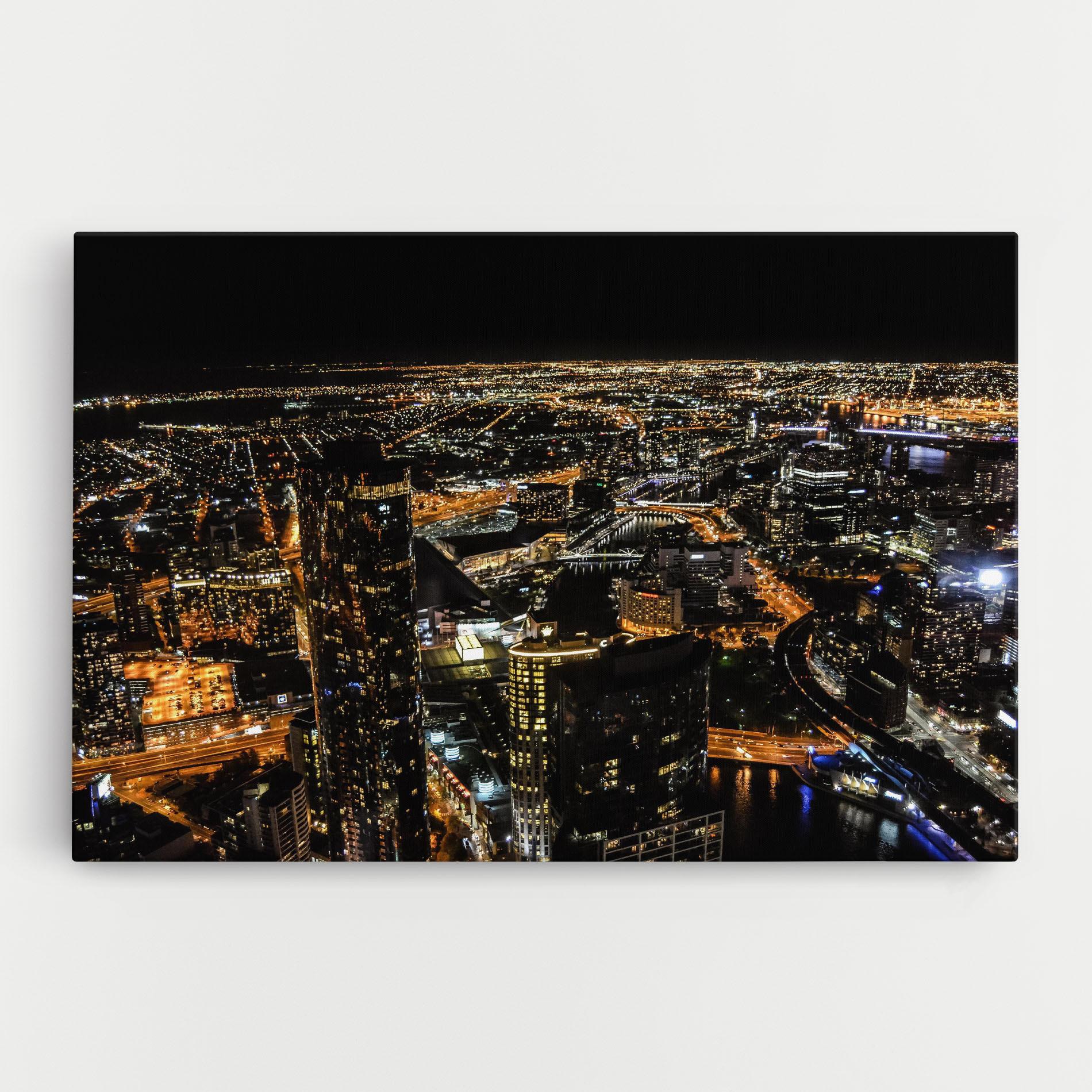 Vászonkép Black City Light mockup 0