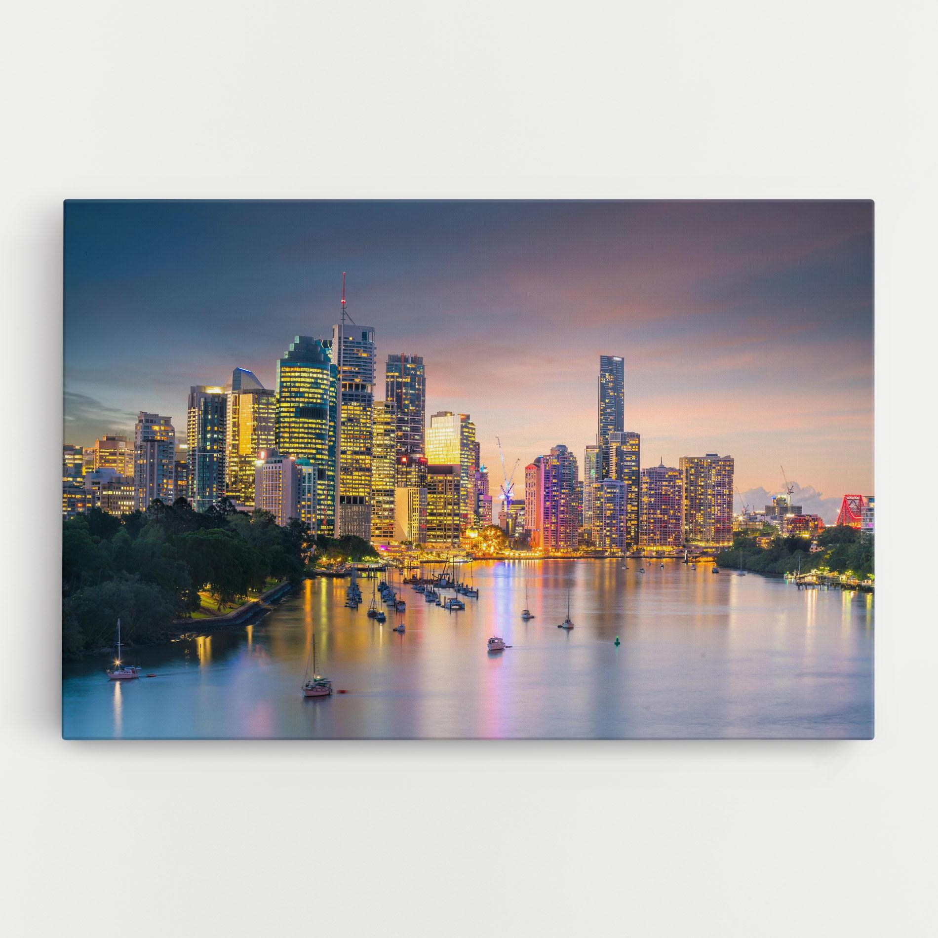 Vászonkép Brisbane City Skyline mockup 0