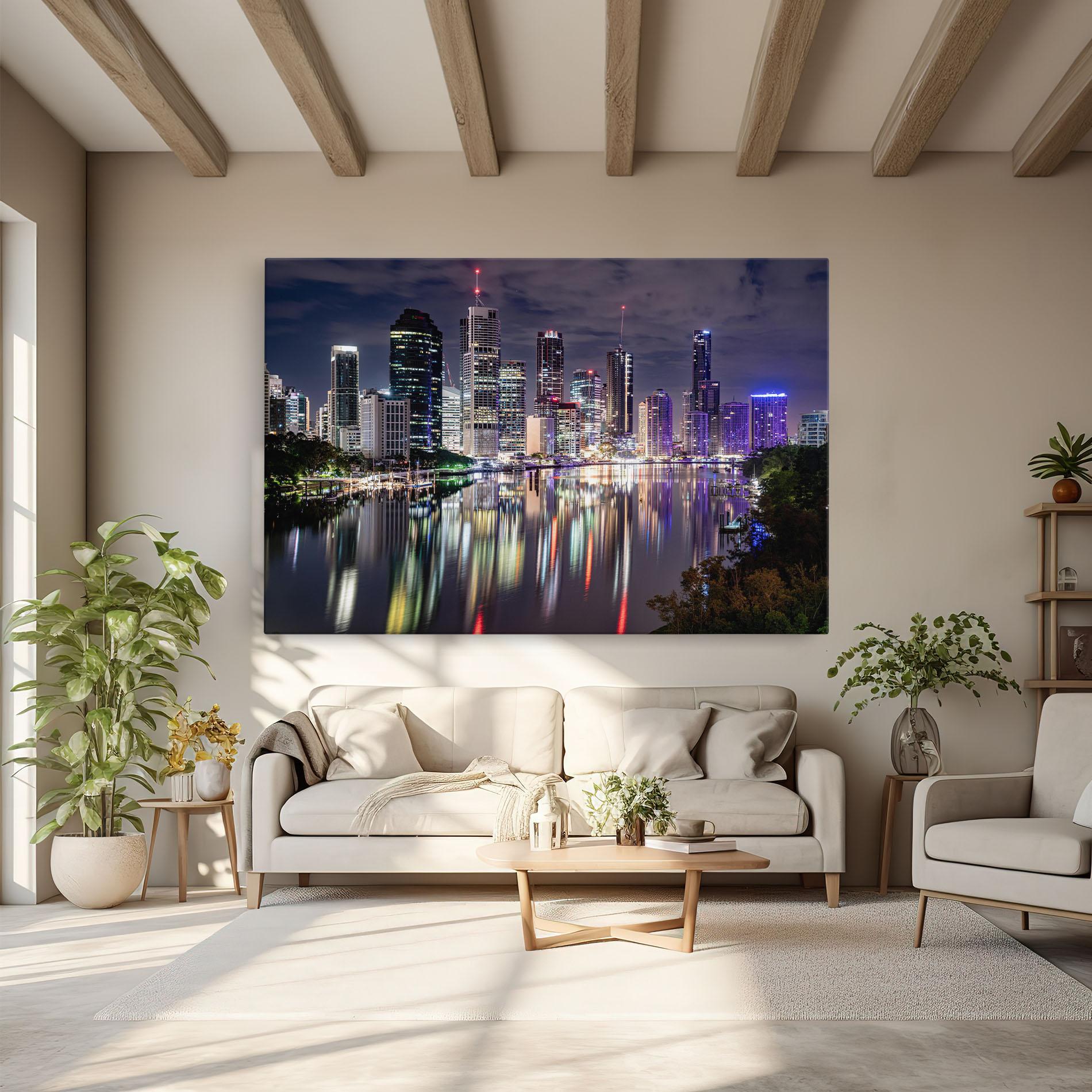 Vászonkép Brisbane Night mockup 6