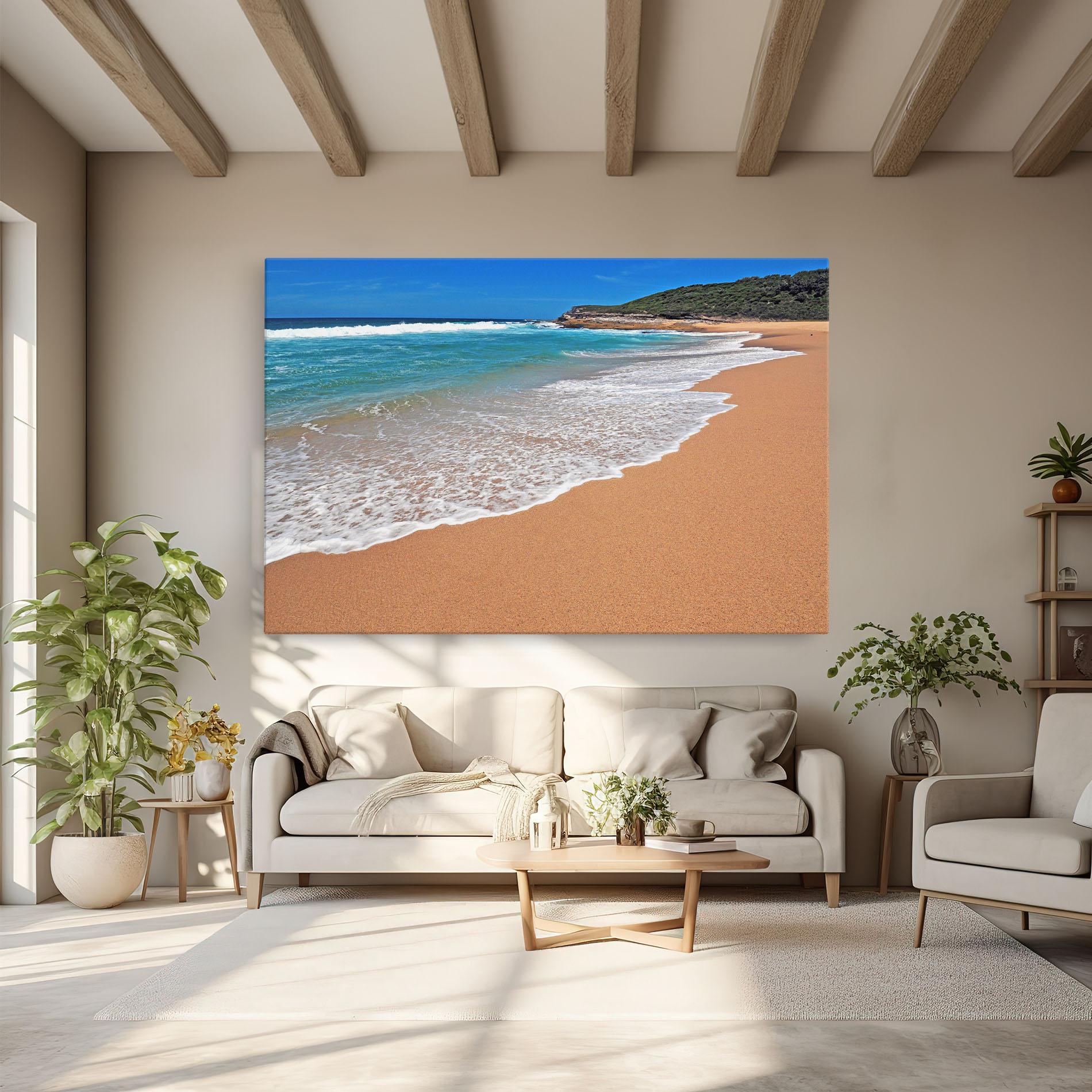 Vászonkép Pristine Beach mockup 6