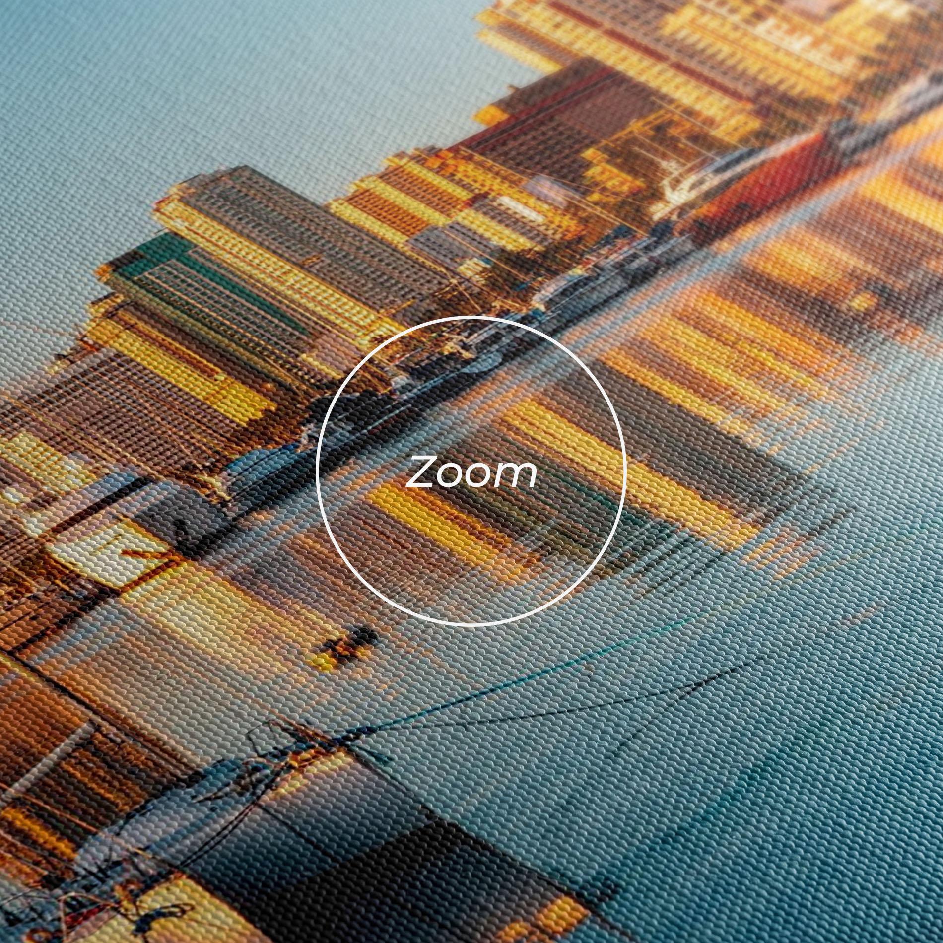 Vászonkép Skyscrapers Water mockup 3