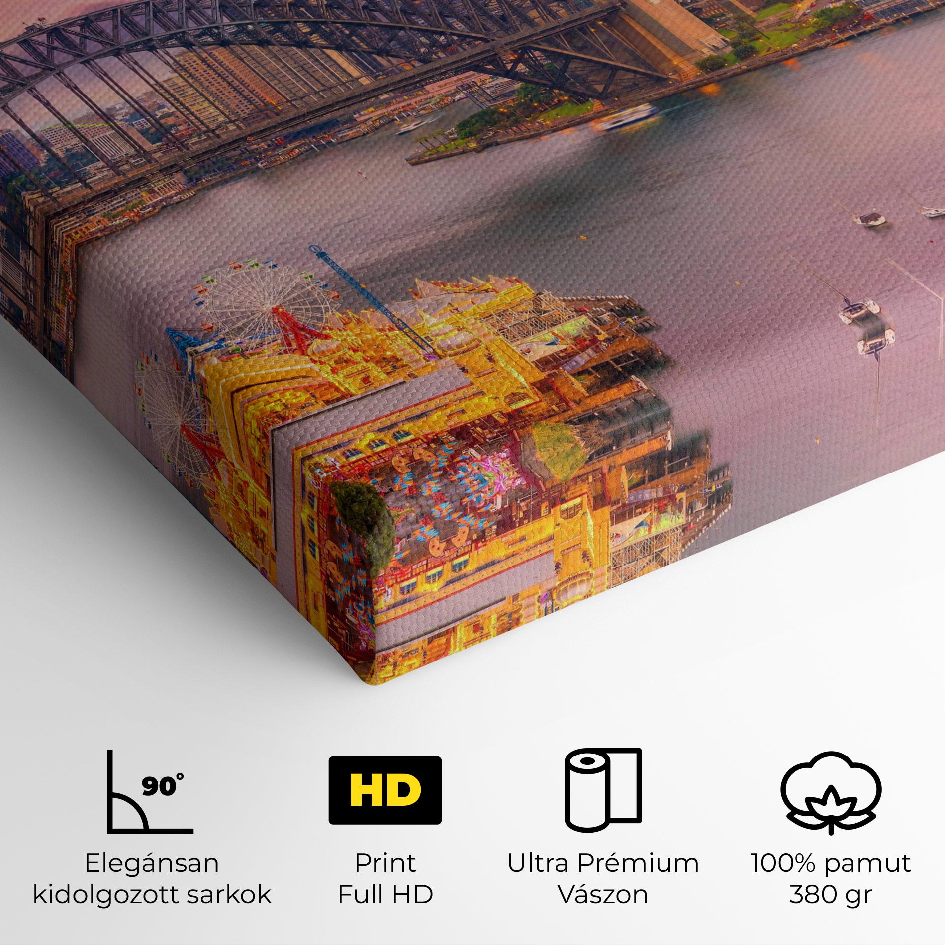 Vászonkép Pink Sydney Skyline mockup 4