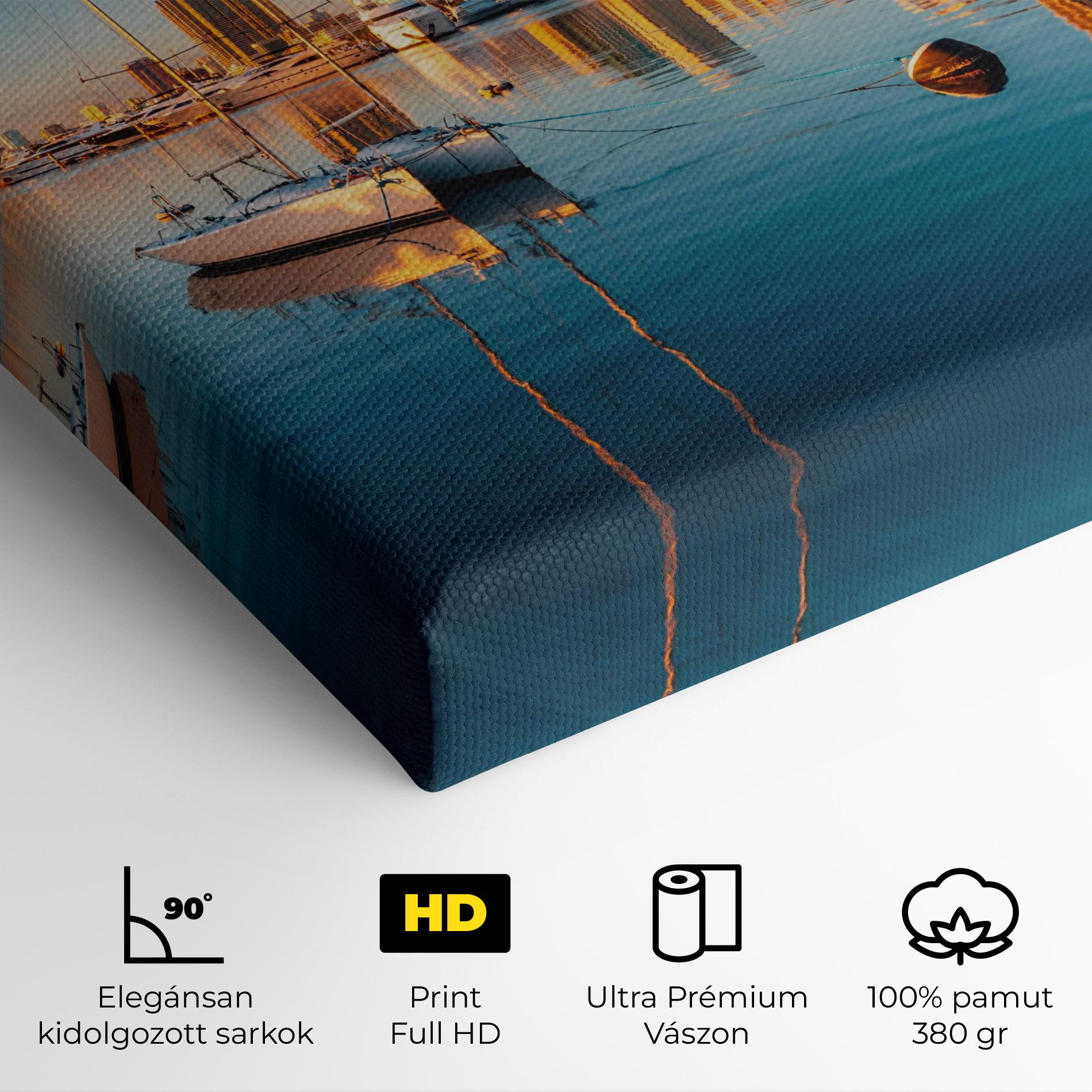 Vászonkép Skyscrapers Water mockup 4