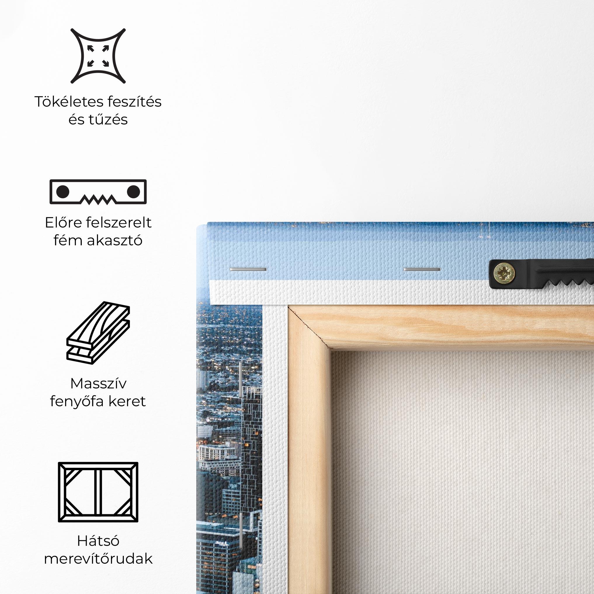 Vászonkép Yellow Lights Skyline mockup 5