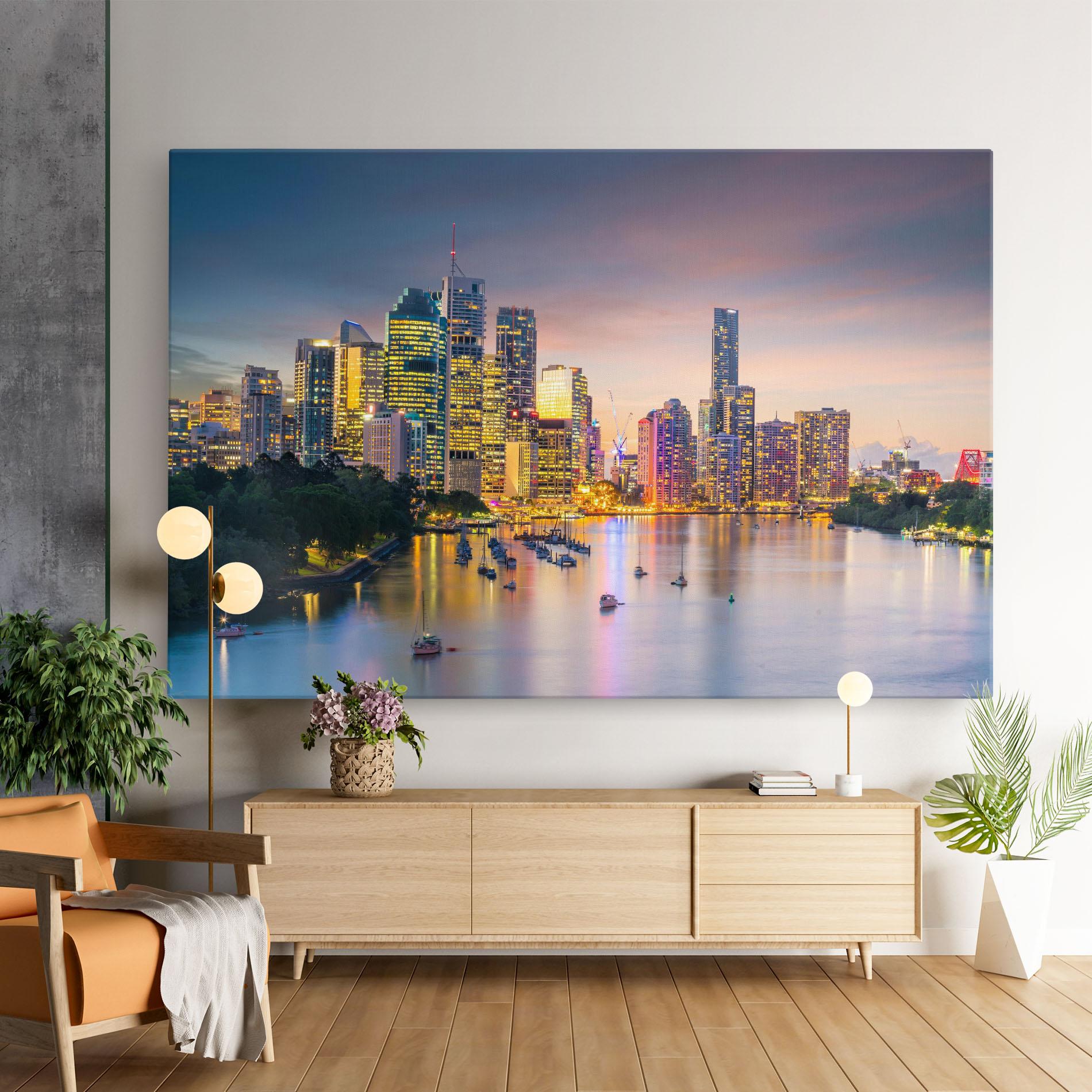 Vászonkép Brisbane City Skyline mockup 9