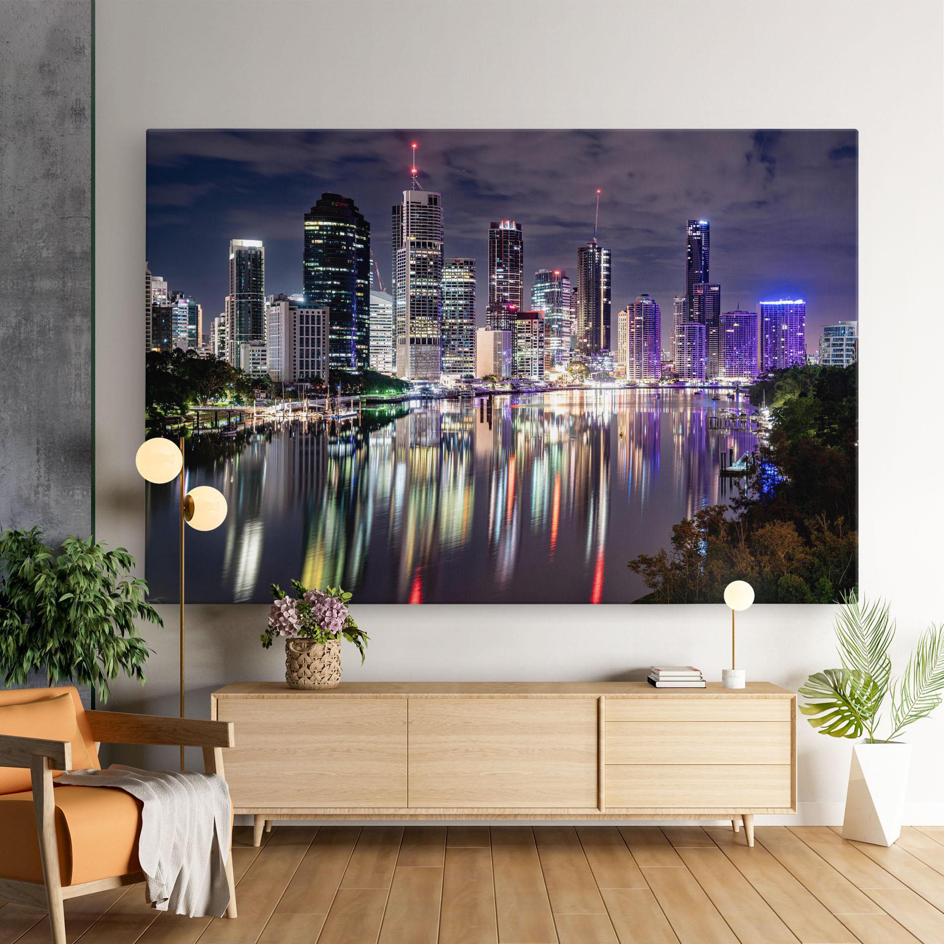 Vászonkép Brisbane Night mockup 9