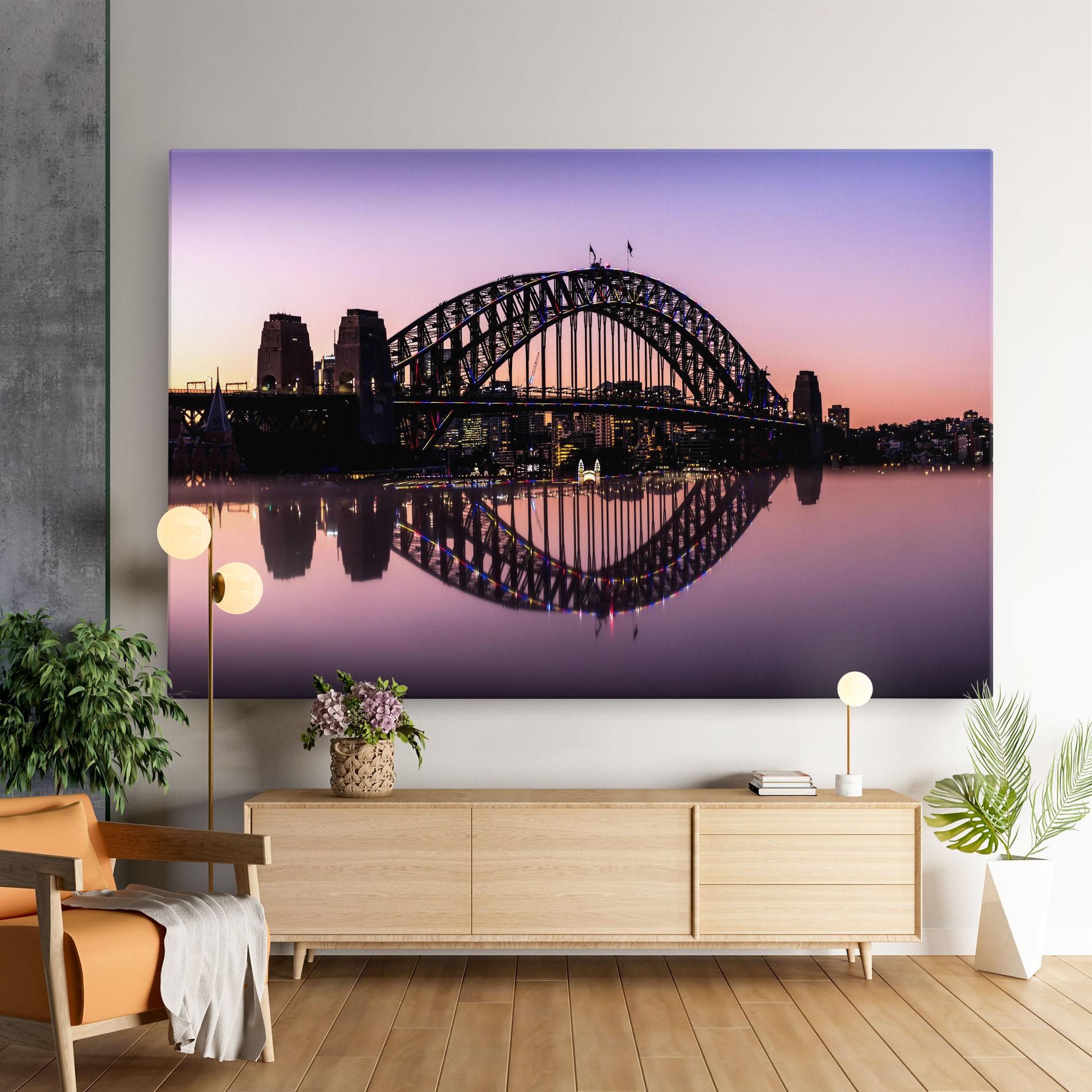 Vászonkép Purple Night Sydney mockup 9
