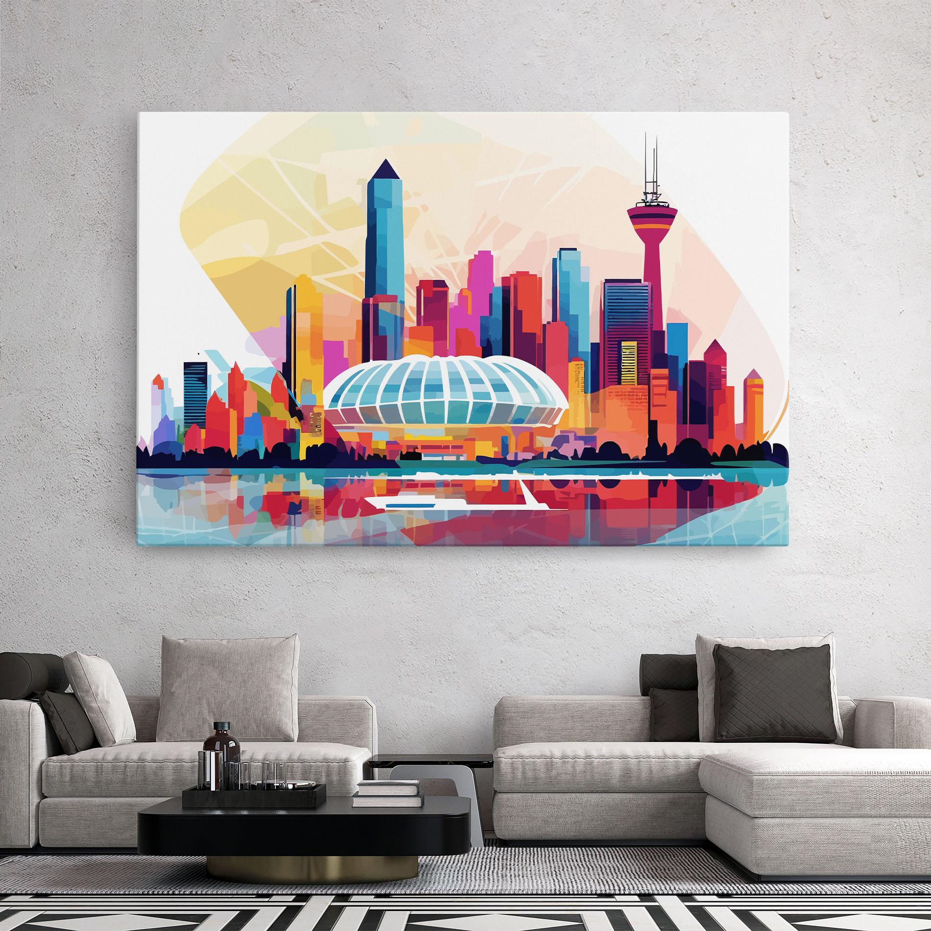 Vászonkép Olympic Stadium Color mockup 2