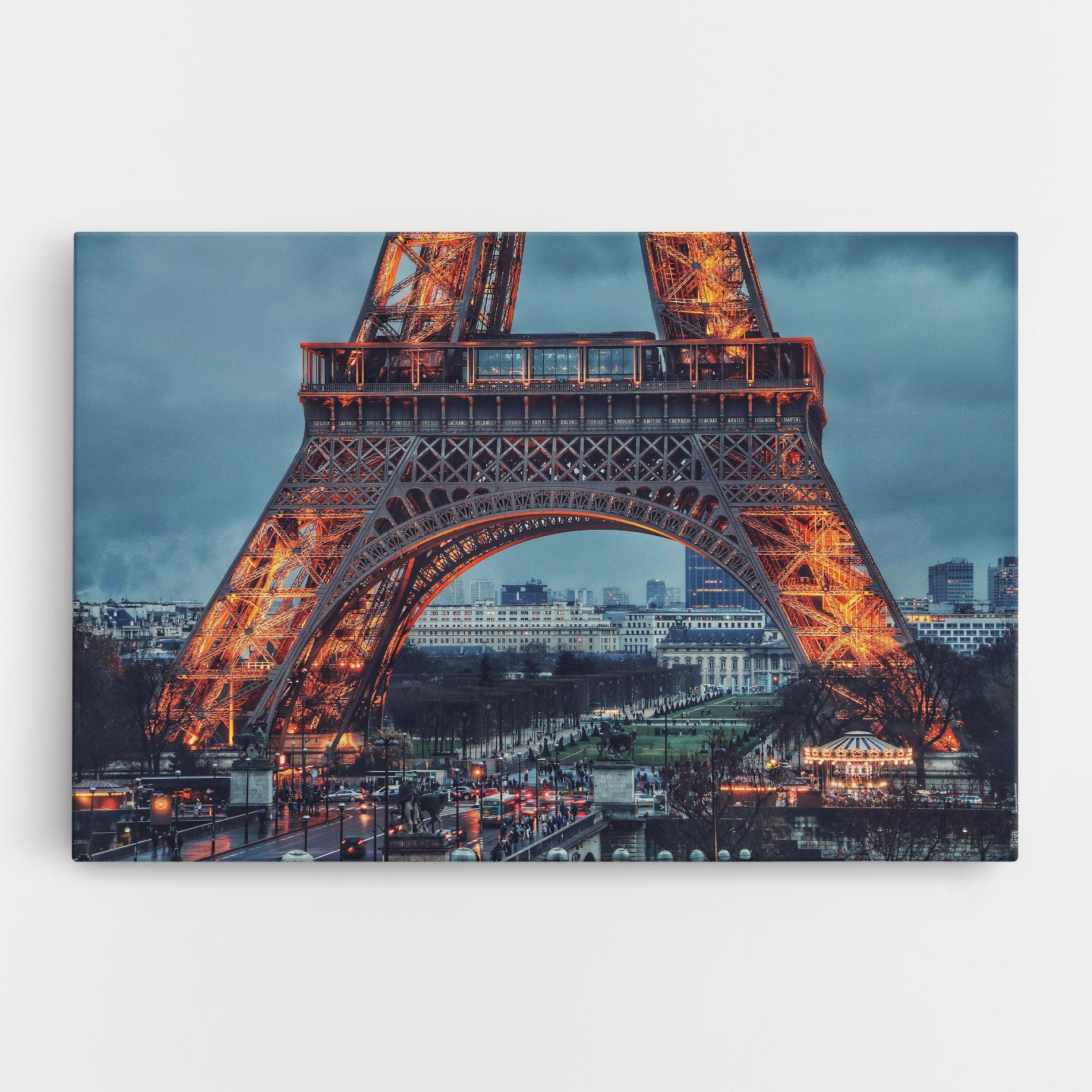 Vászonkép Eiffel Tower Lights mockup 0