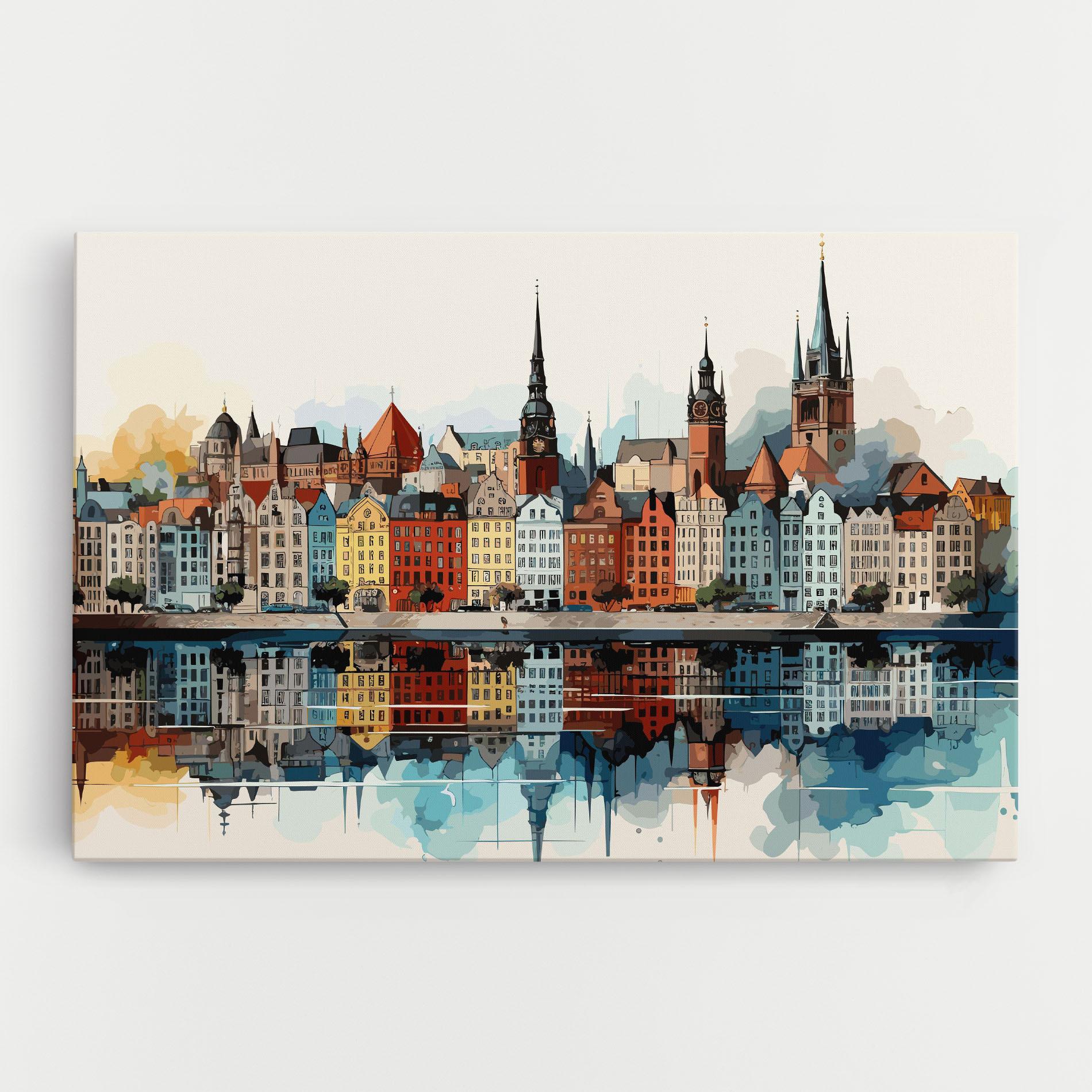 Vászonkép German Buildings mockup 0