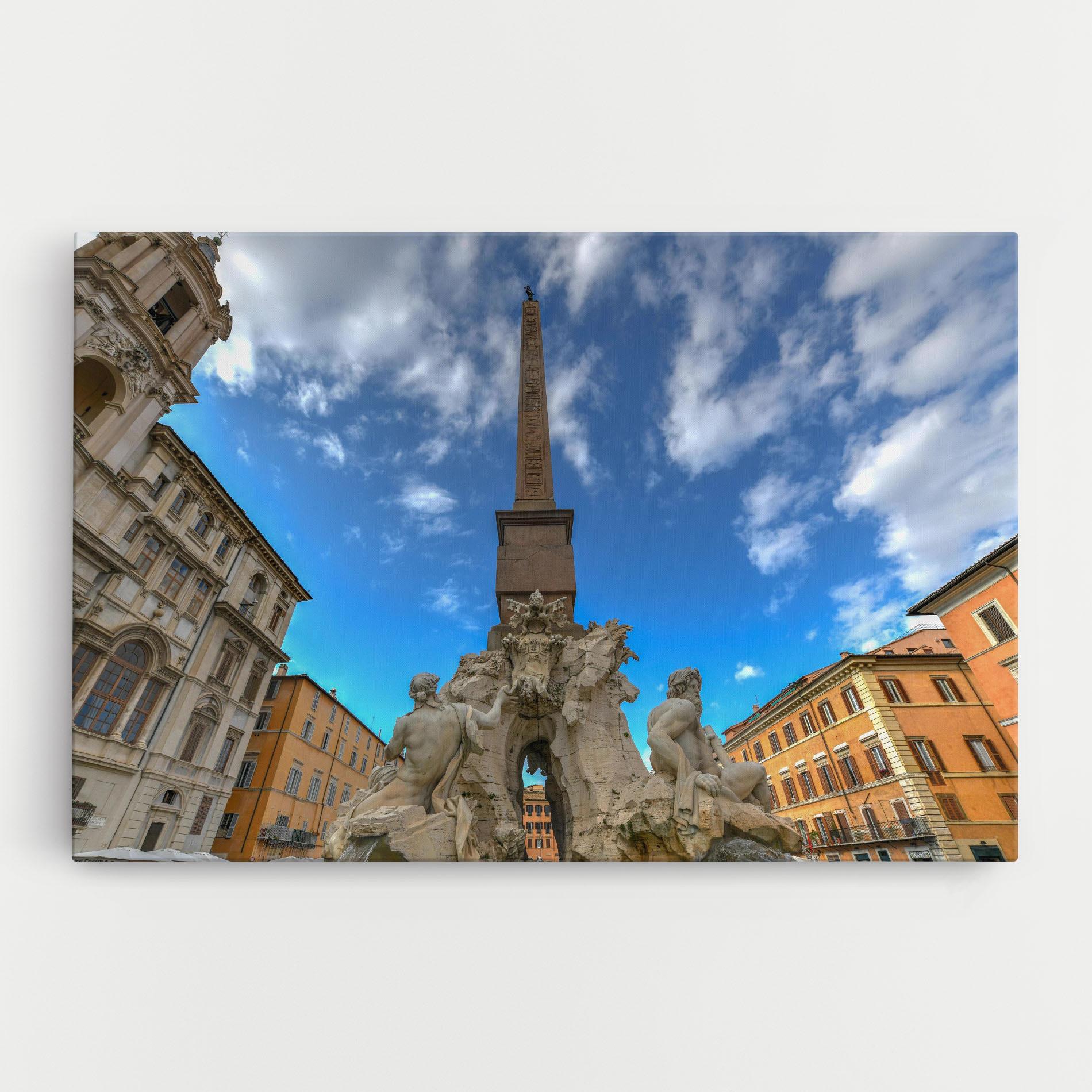 Vászonkép Piazza Navona Italy mockup 0