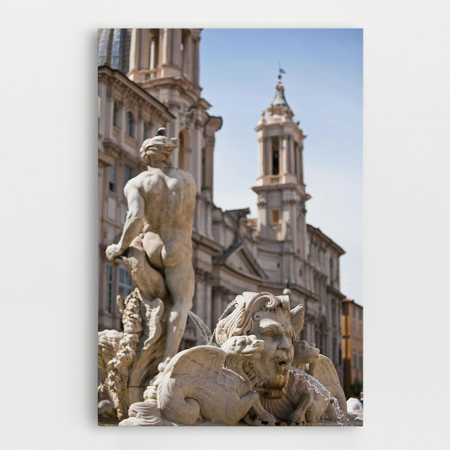Vászonkép Baroque Statue Italy mockup 0