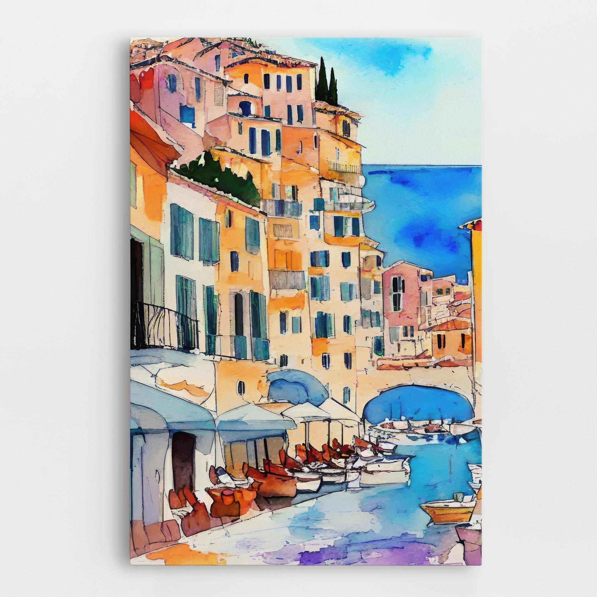 Vászonkép France Watercolor mockup 0