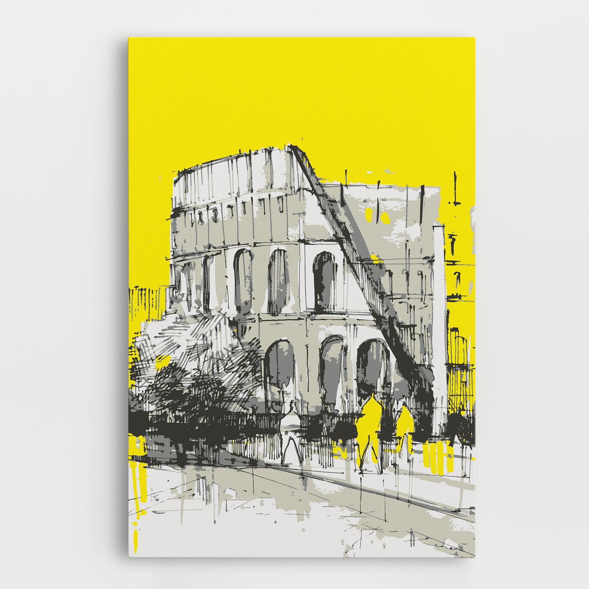 Vászonkép Yellow Colosseum mockup 0