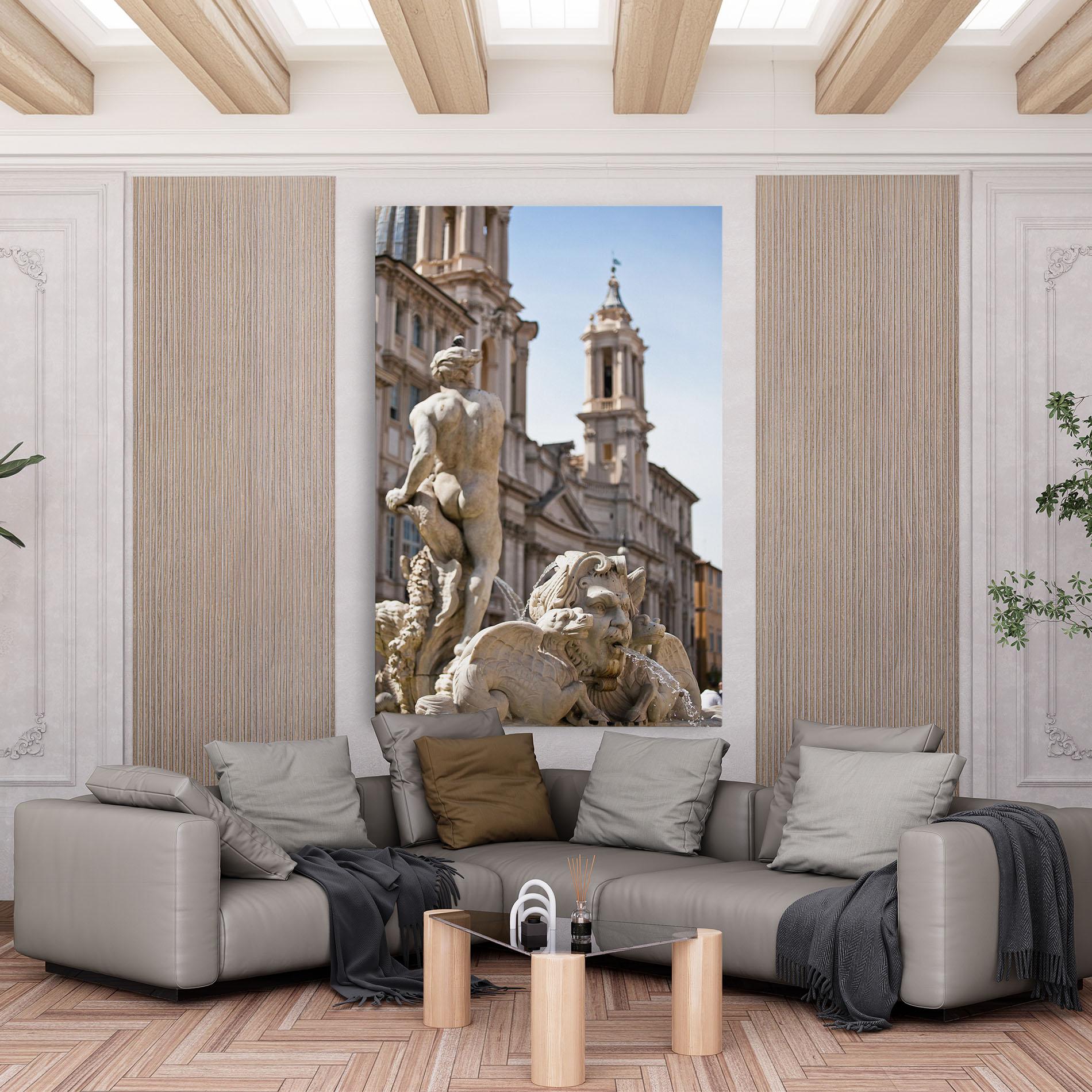 Vászonkép Baroque Statue Italy mockup 6